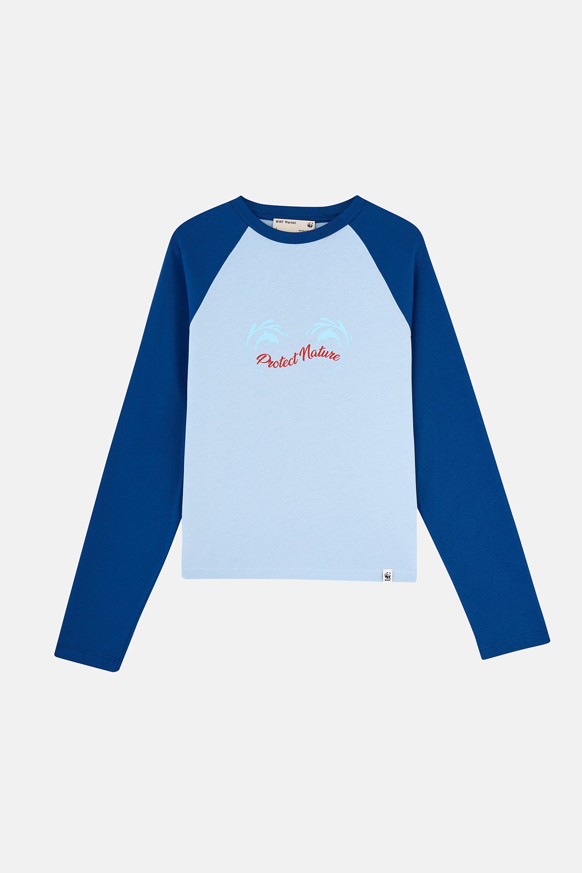 Protect Nature Lightweight Baseball T-Shirt - Saks Mavi / Lacivert