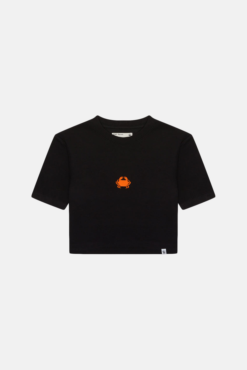 Yengeç Crop T-Shirt - Siyah