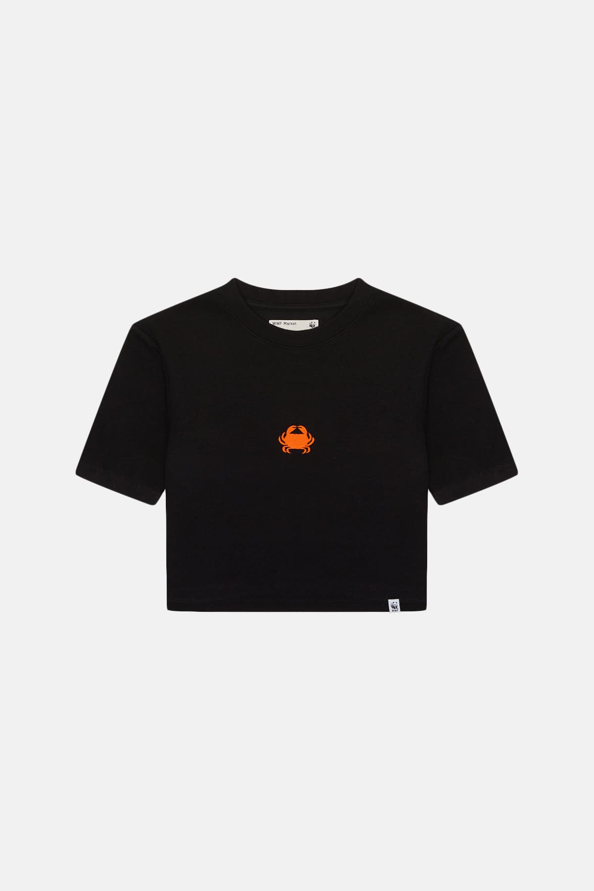 Yengeç Crop T-Shirt - Siyah