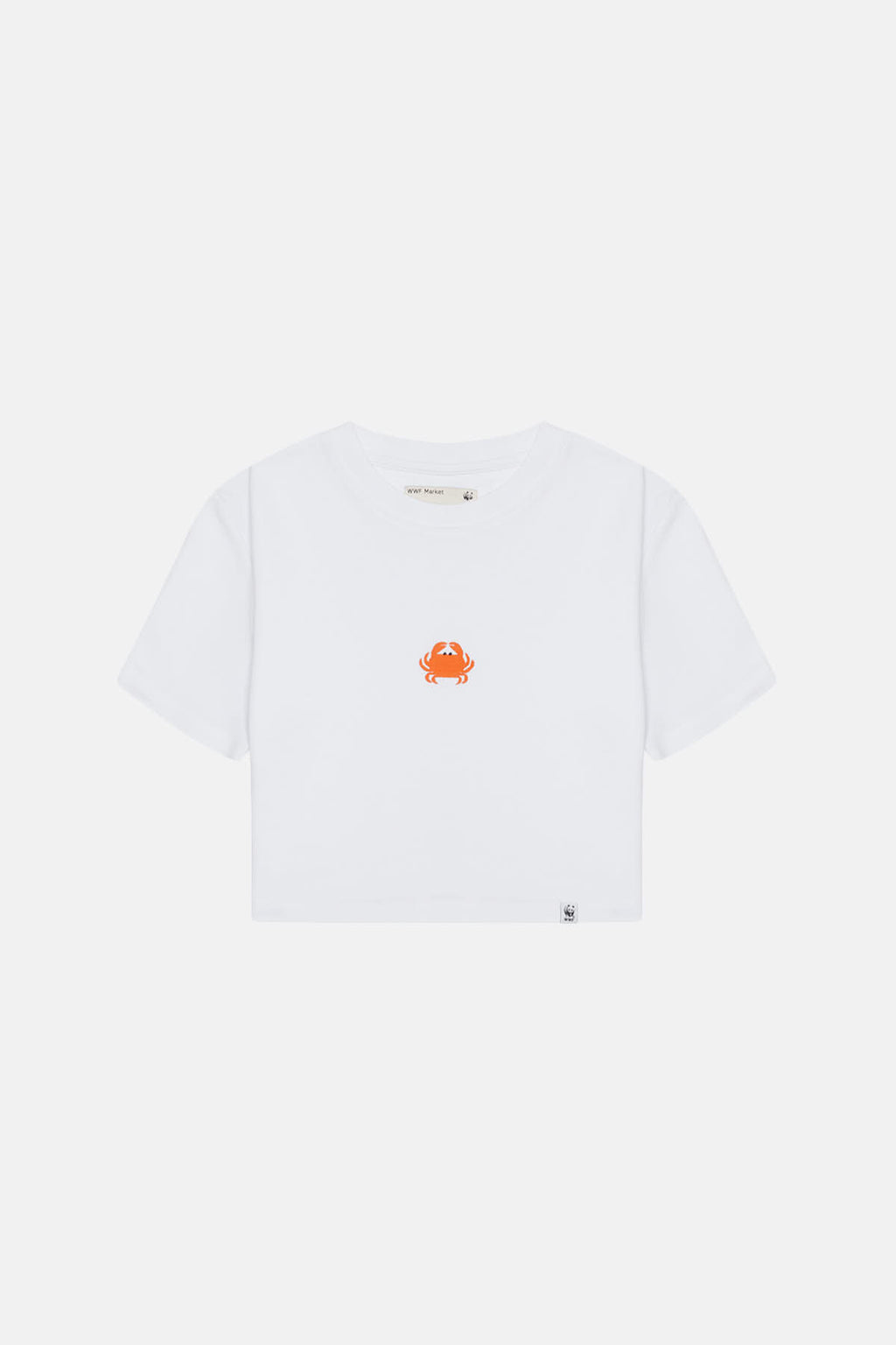 Yengeç Crop T-Shirt - Beyaz