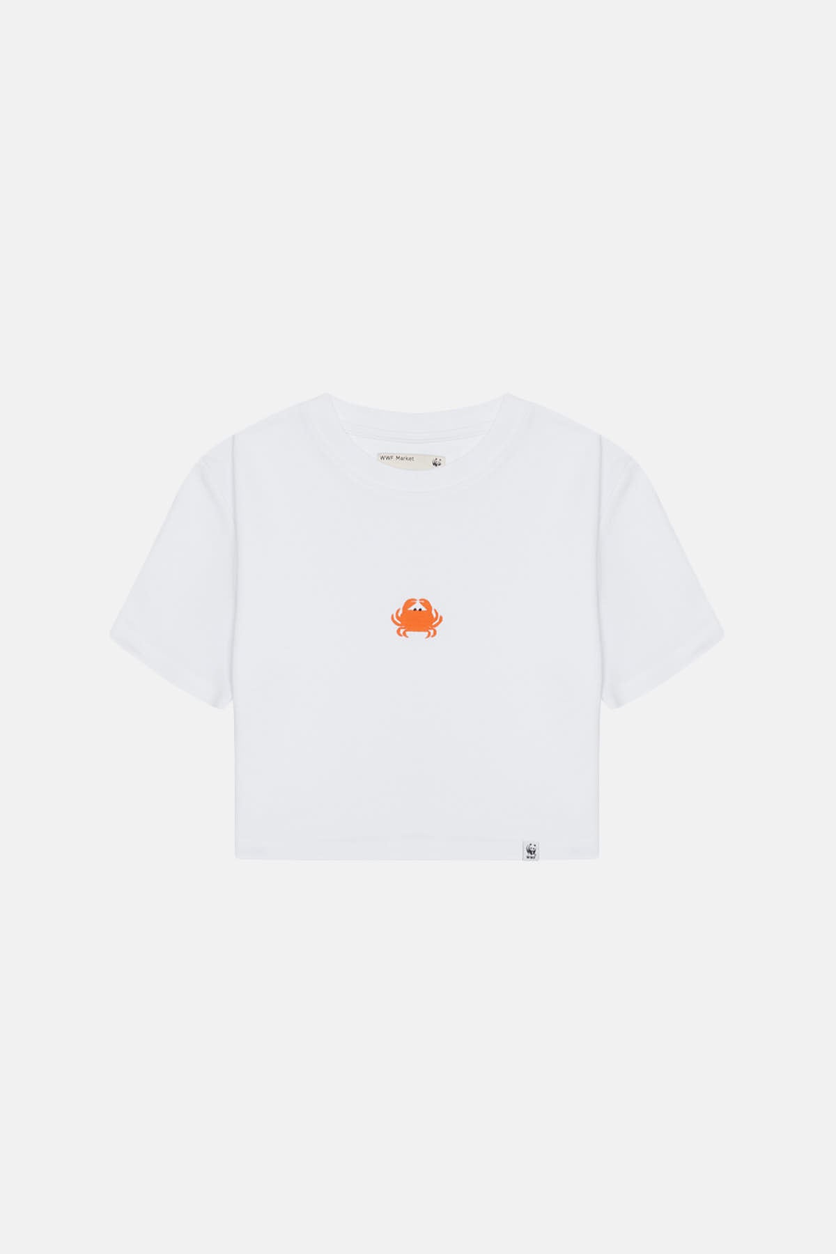 Yengeç Crop T-Shirt - Beyaz