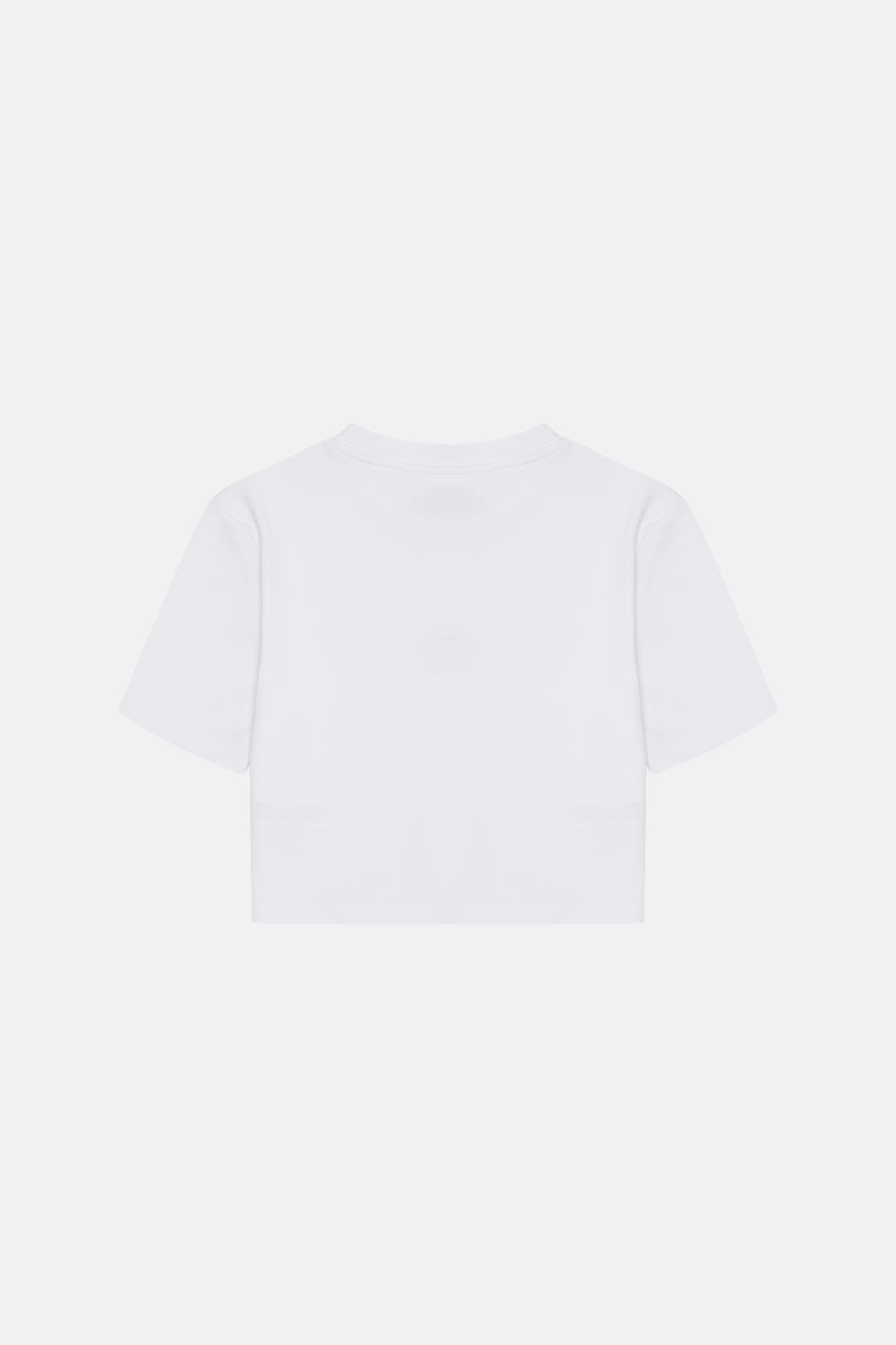 Yengeç Crop T-Shirt - Beyaz