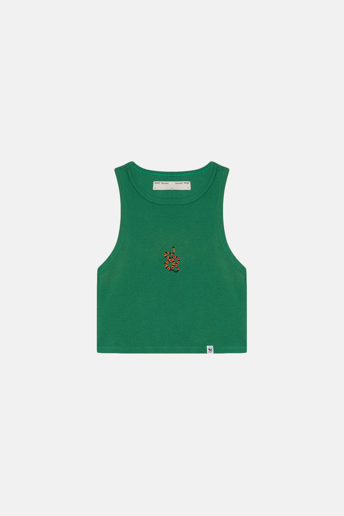 Mercan Yılanı Ribana Crop Top - Yeşil