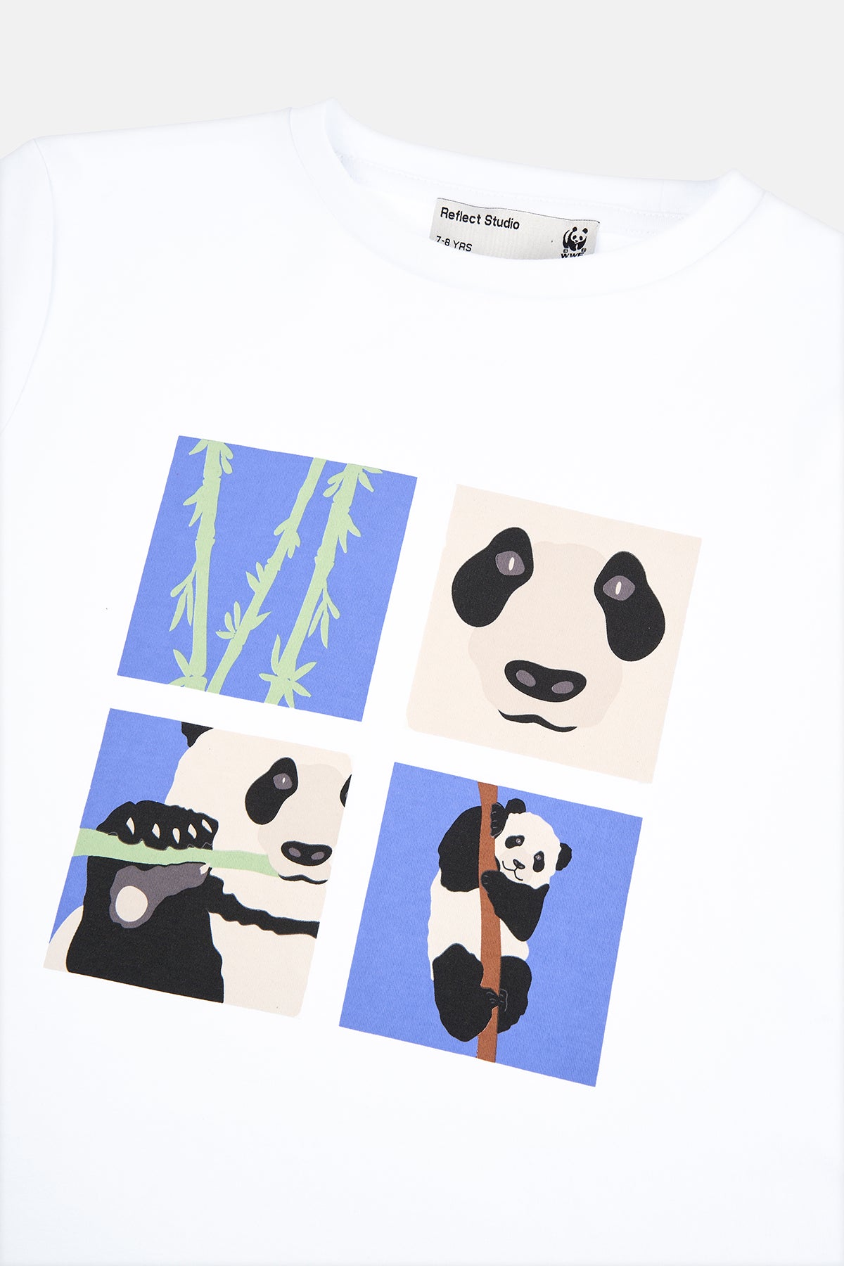Panda Premium Çocuk Uzun Kollu T-Shirt - Beyaz