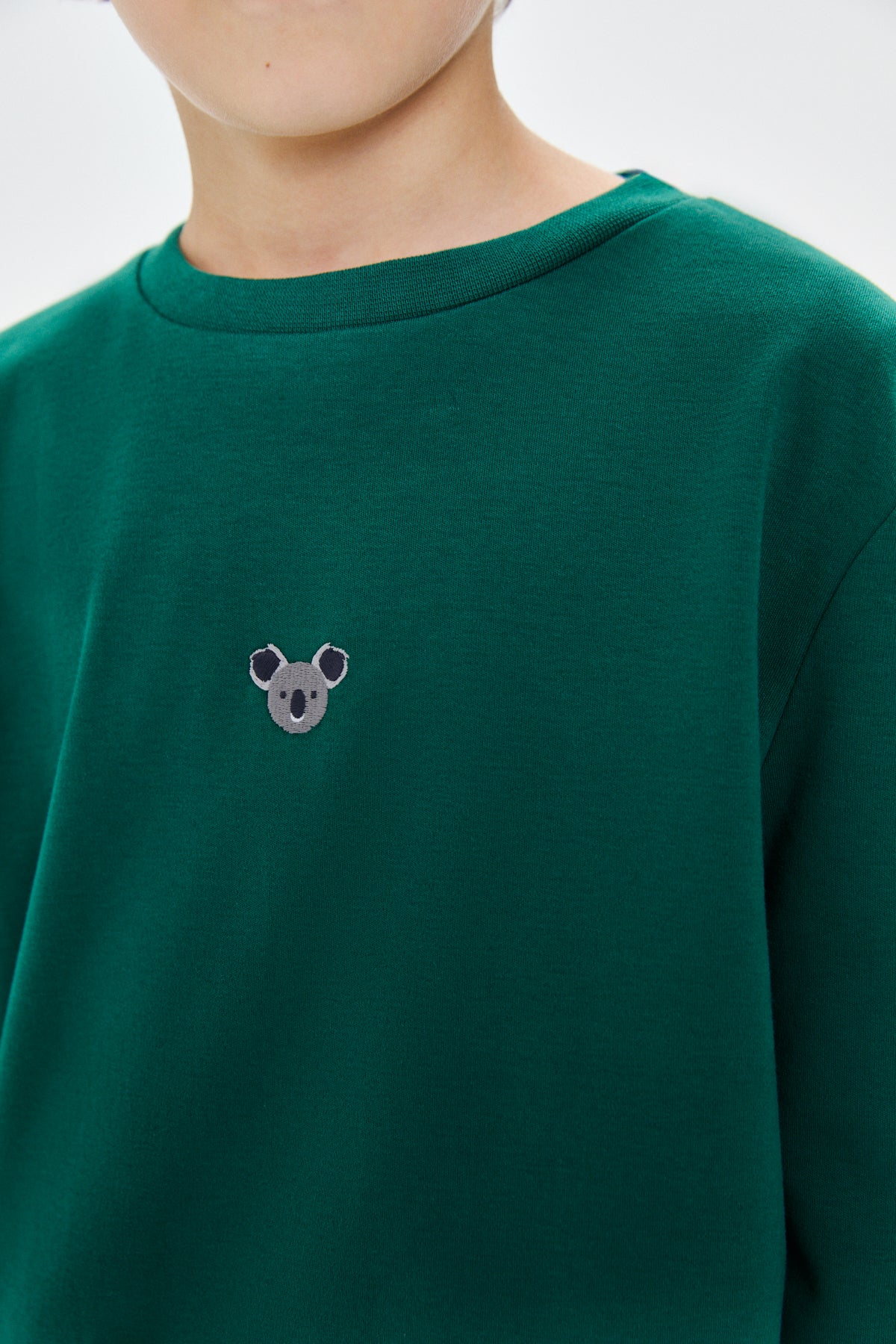 Koala Premium Çocuk Uzun Kollu T-Shirt - Nefti Yeşil