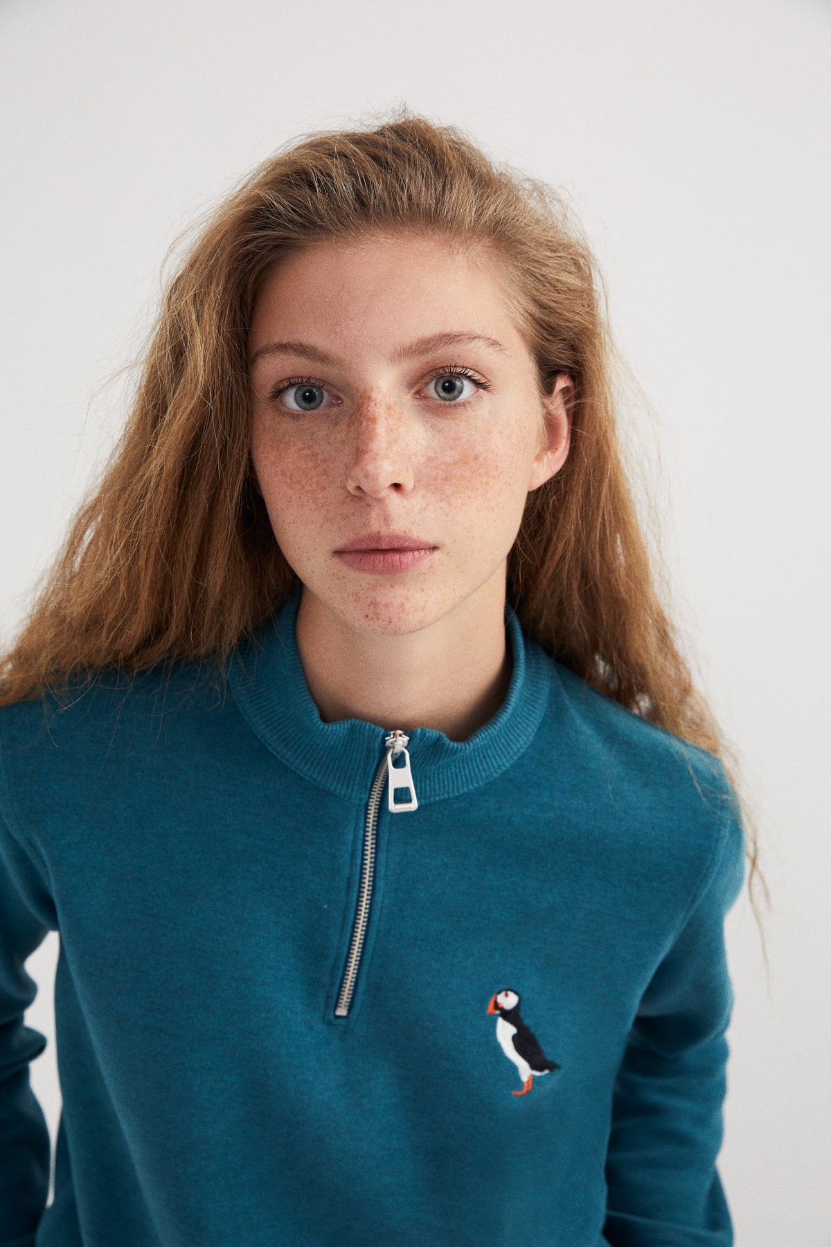 Puffin SuperSoft Quarter-Zip Sweatshirt - Turkuaz