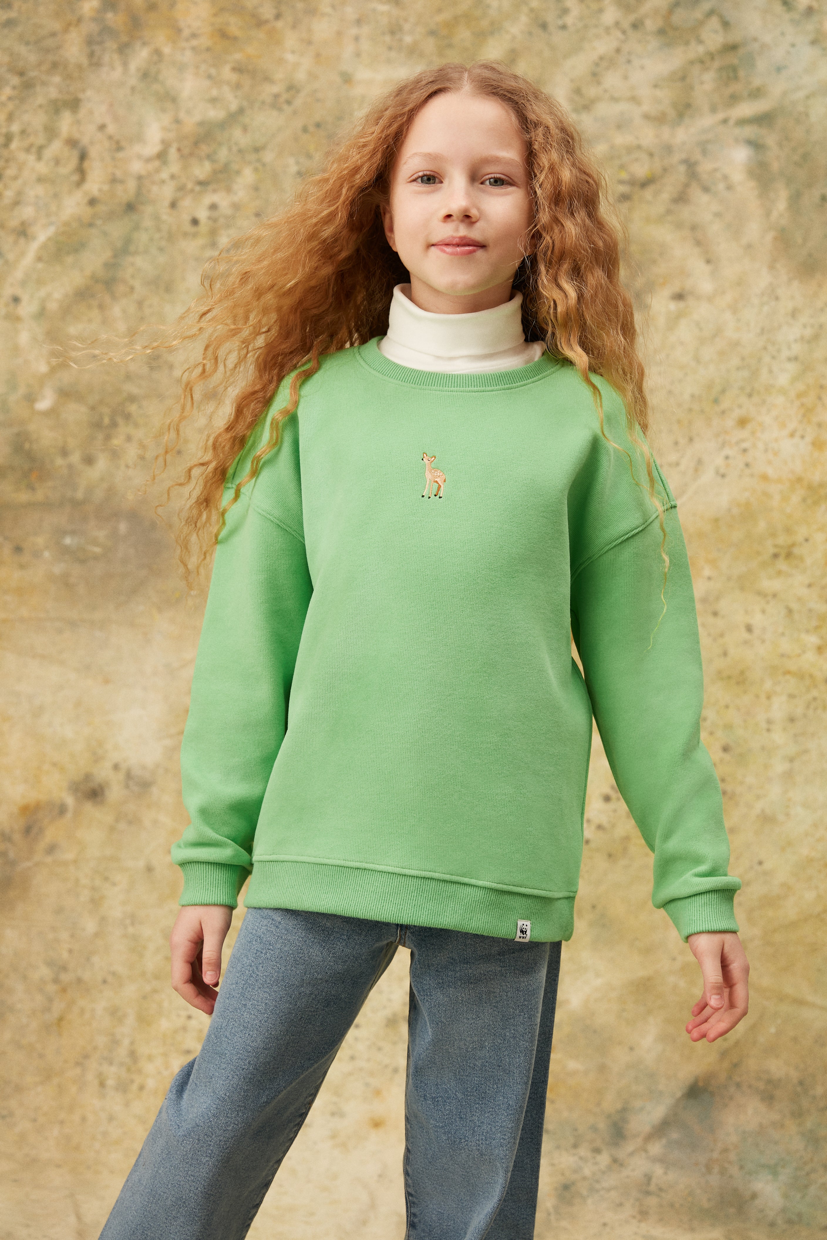 Ceylan SuperSoft Çocuk Sweatshirt - Su Yeşili