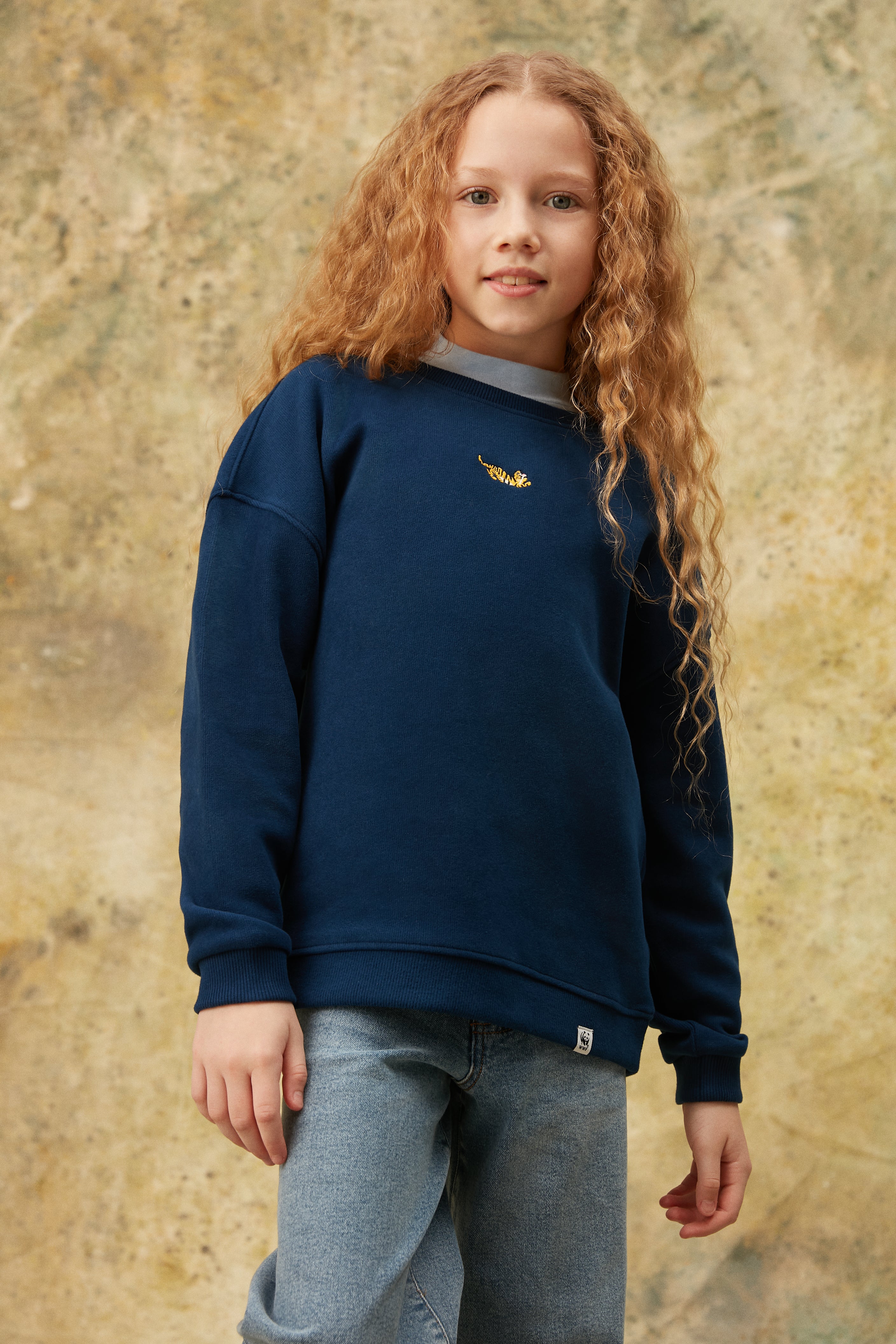 Kaplan SuperSoft Çocuk Sweatshirt - Lacivert