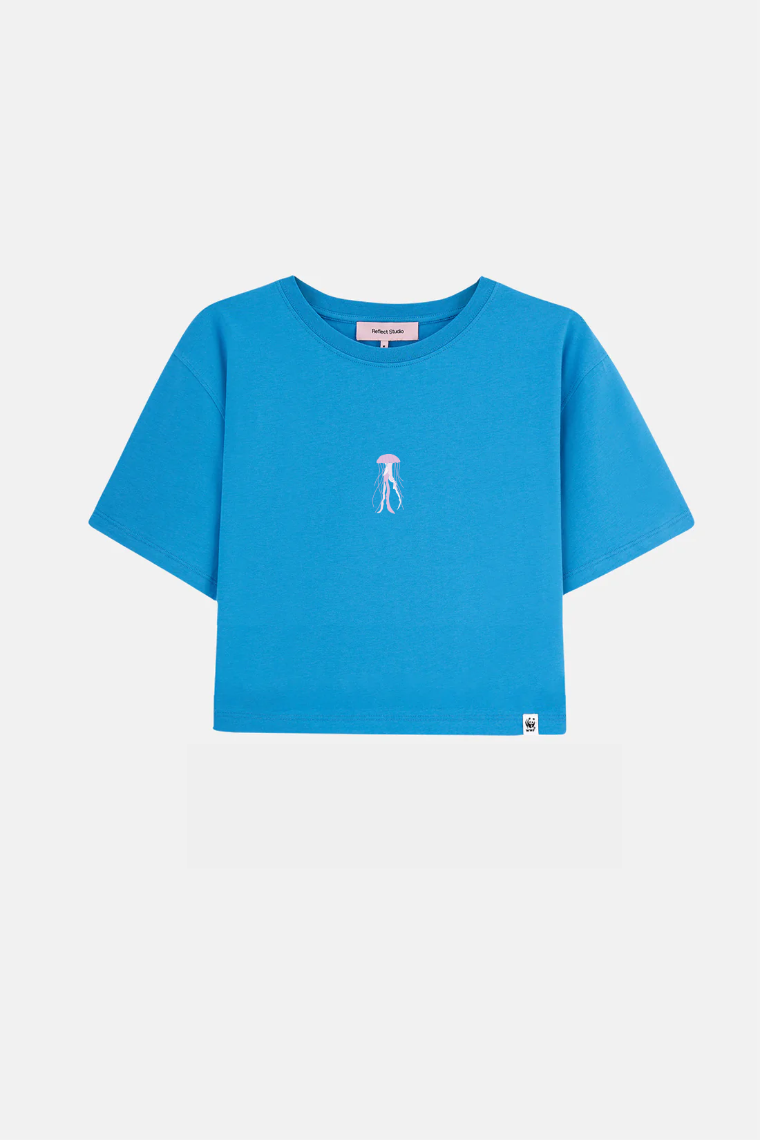 Denizanası Lightweight Crop T-Shirt - Mavi