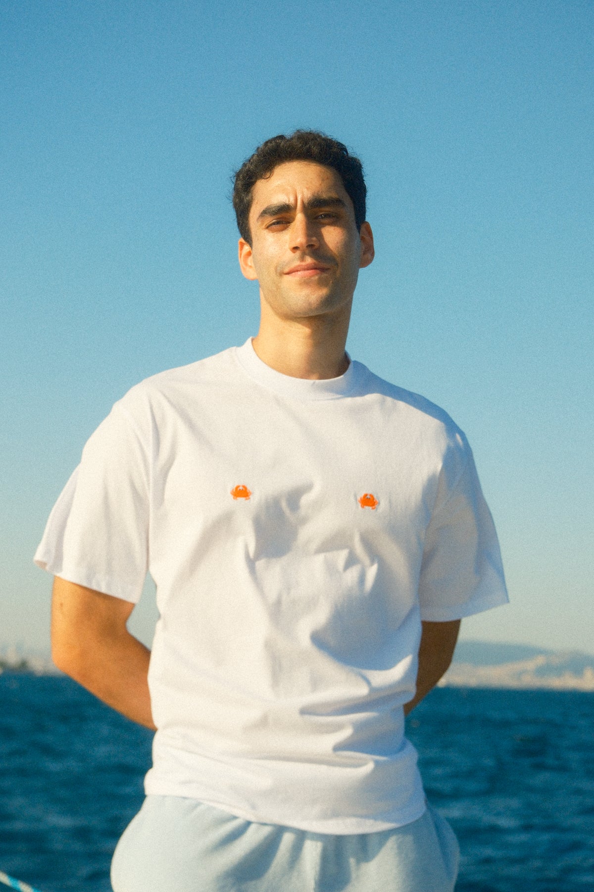 Yengeçler Oversize Lightweight T-Shirt - Beyaz