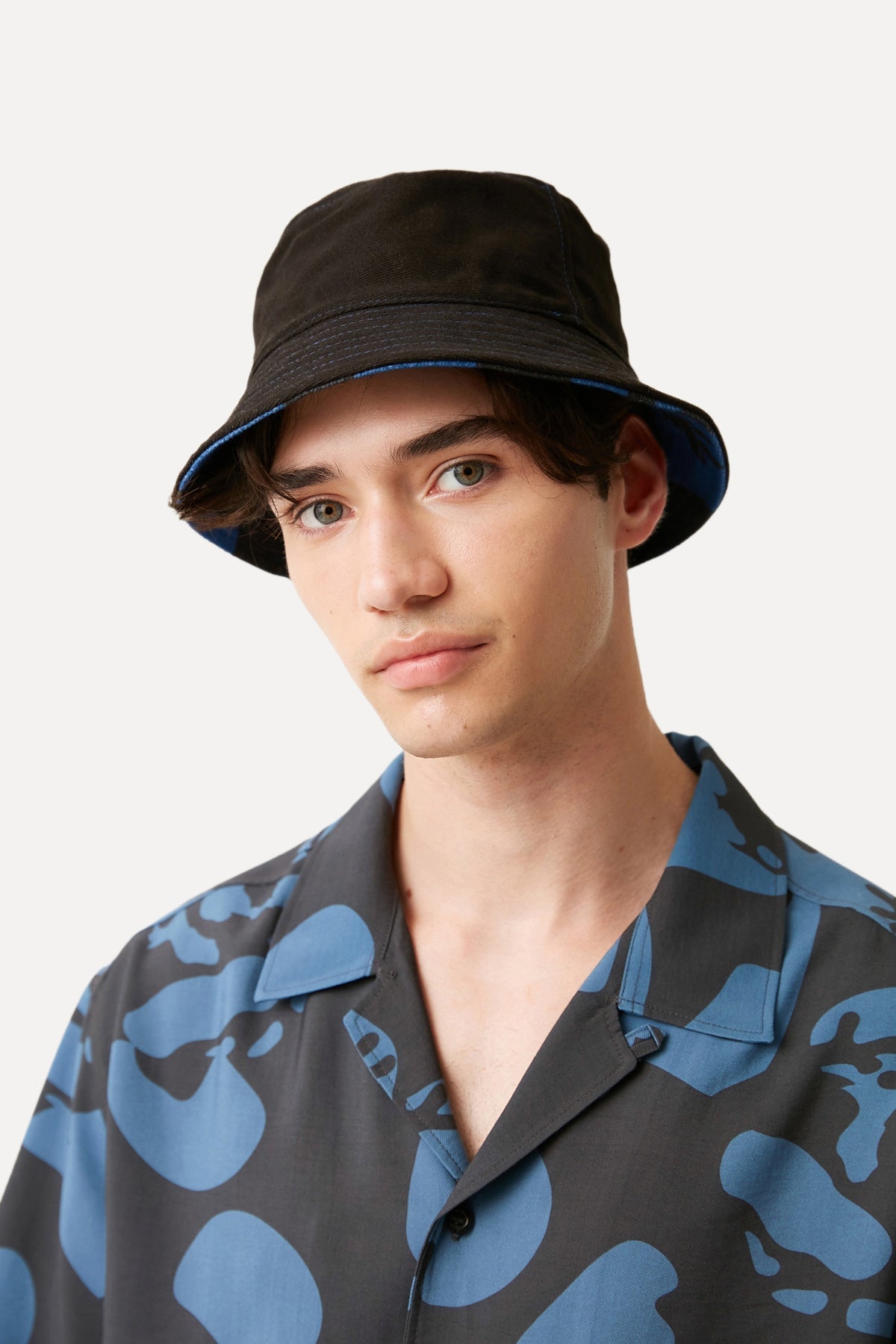 Zehirli Ok Kurbağası Çift Yüzlü Bucket Hat - Lacivert