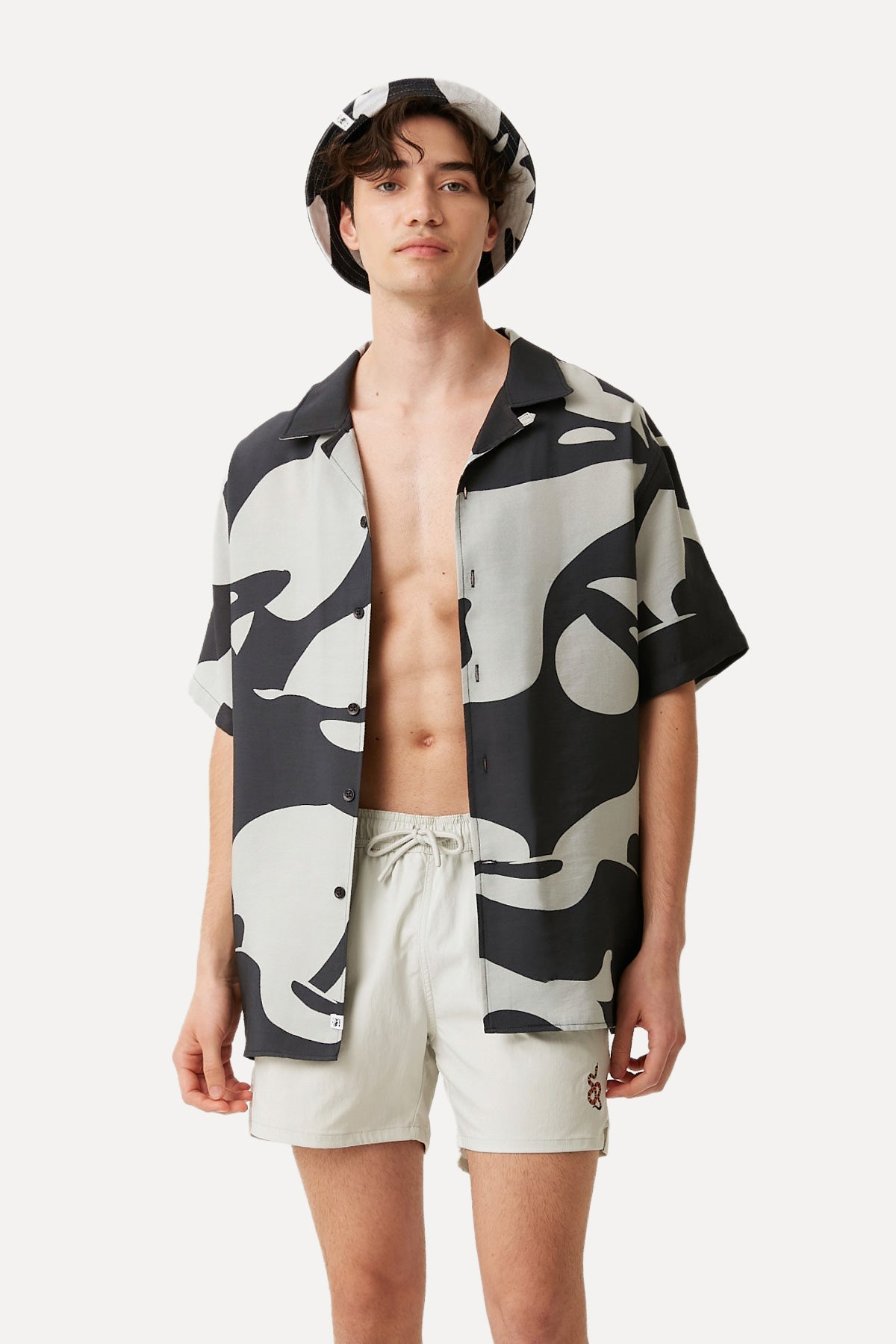Orka Çift Yüzlü Bucket Hat - Siyah
