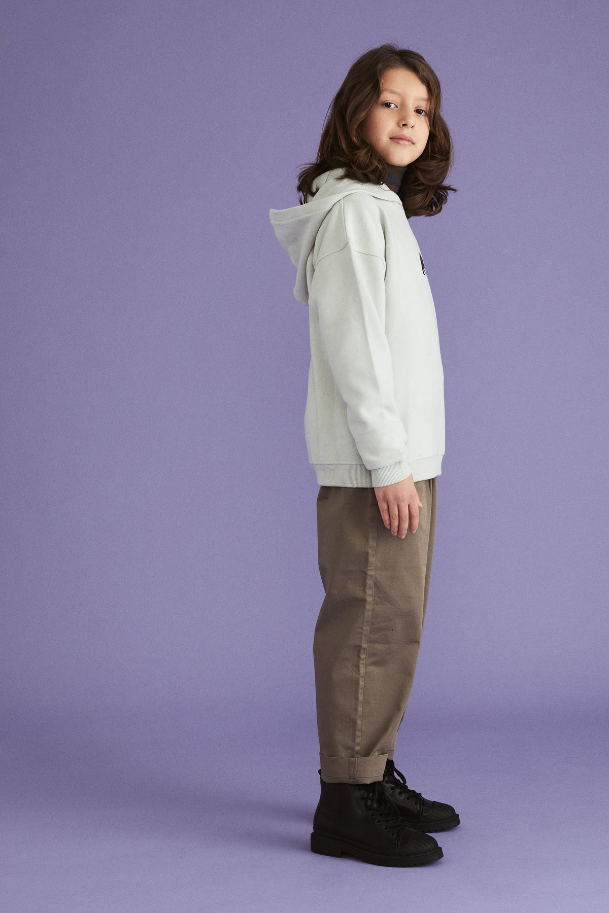 Bozayı SuperSoft Çocuk Hoodie - Açık Gri