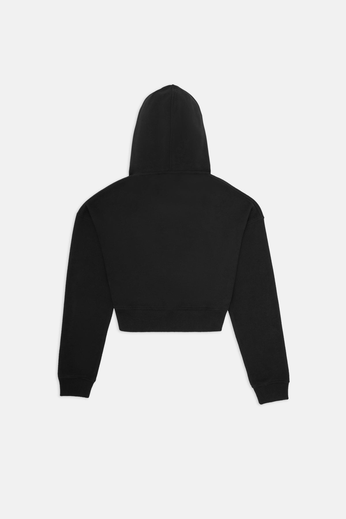 Mercan Yılanı SuperSoft Crop Hoodie - Siyah