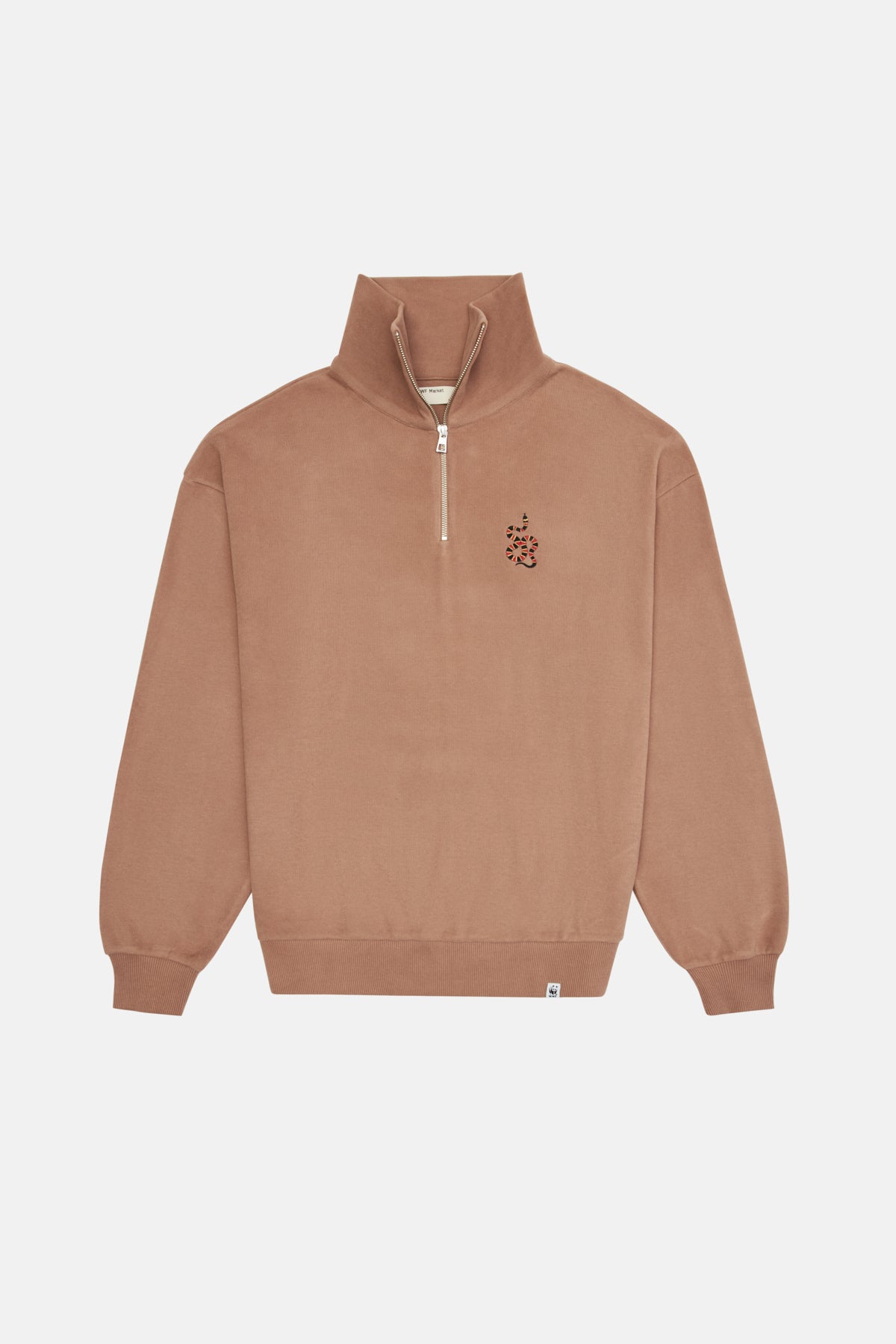 Mercan Yılanı SuperSoft Quarter-Zip Sweatshirt - Bej