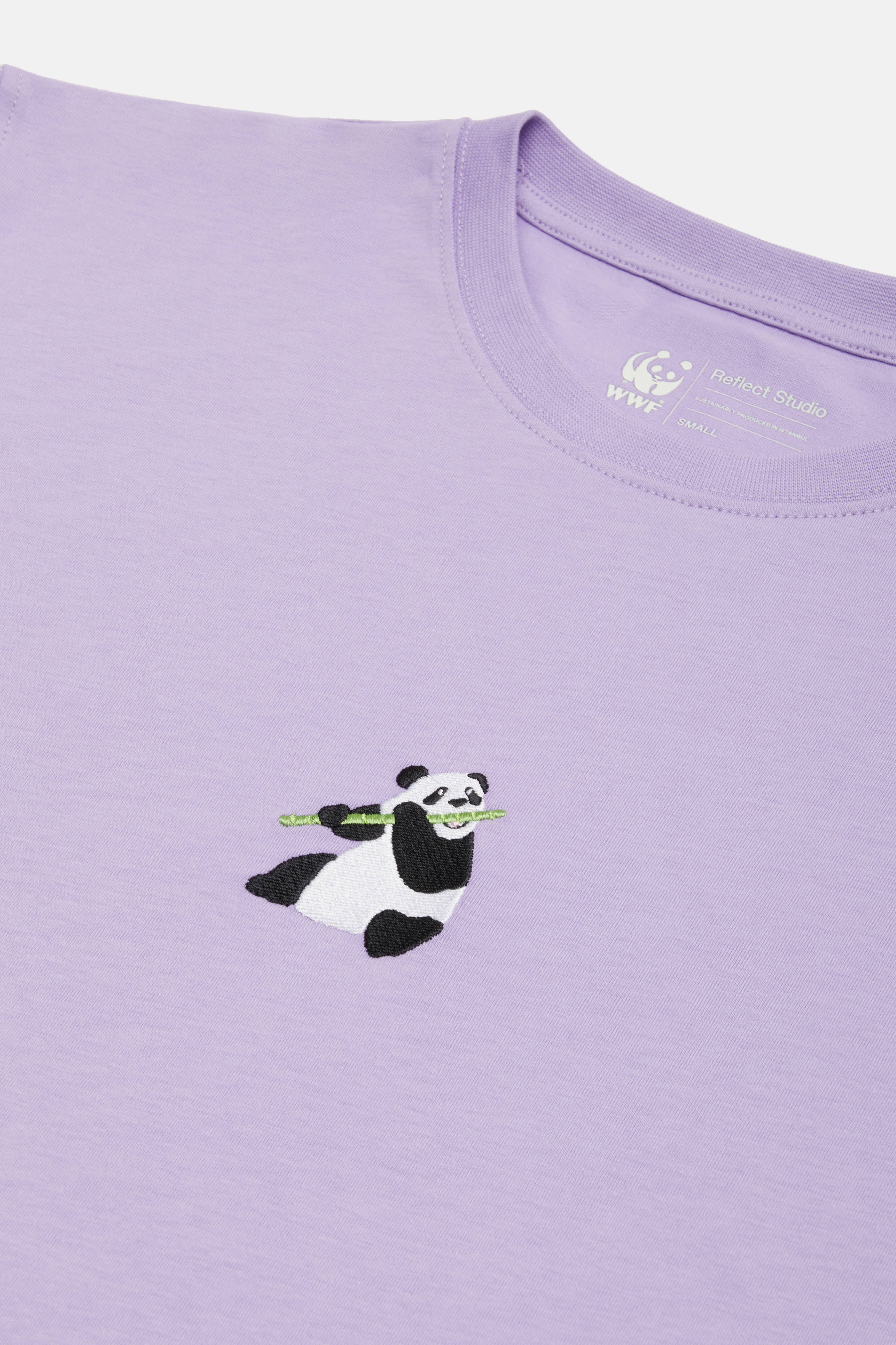 Giant Panda Lightweight Crop T-Shirt - Lila