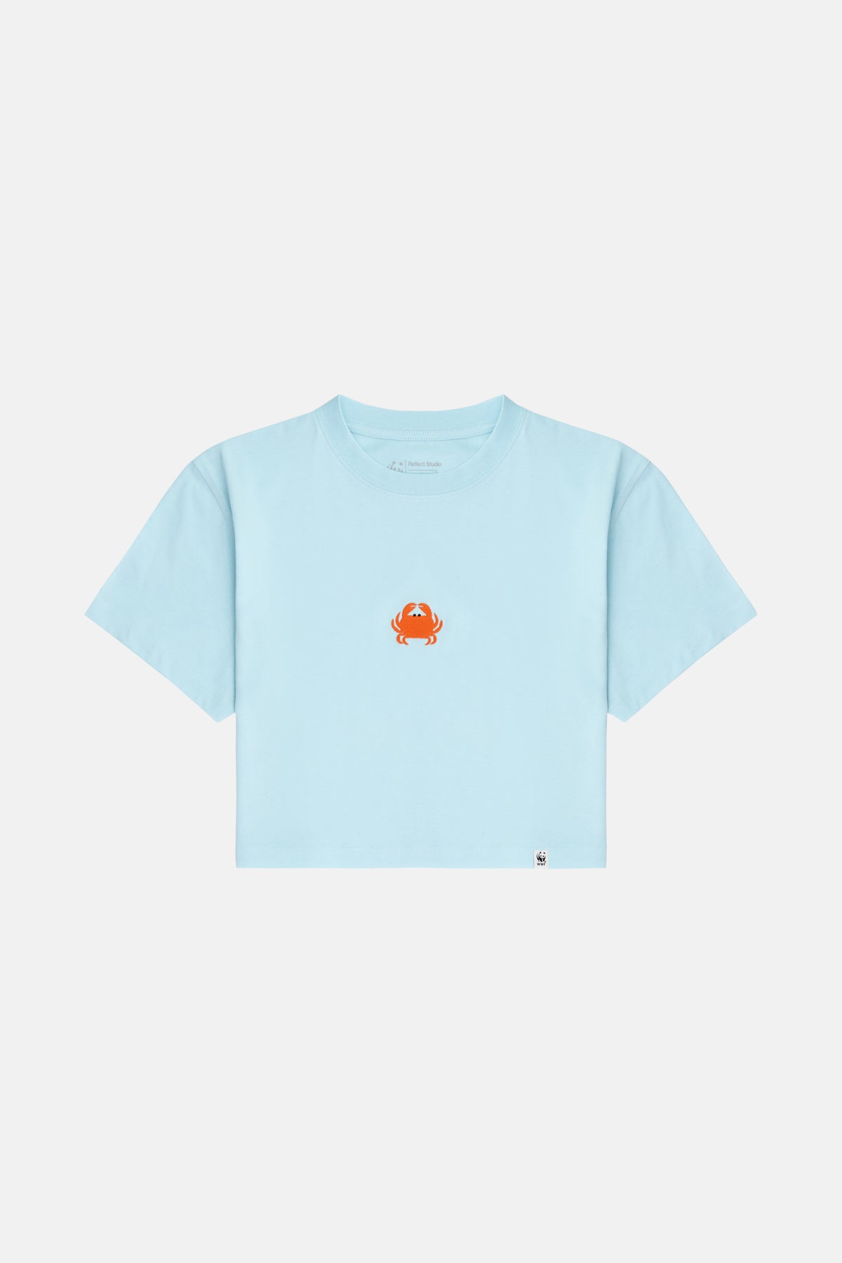 Yengeç Lightweight Crop T-Shirt - Açık Mavi