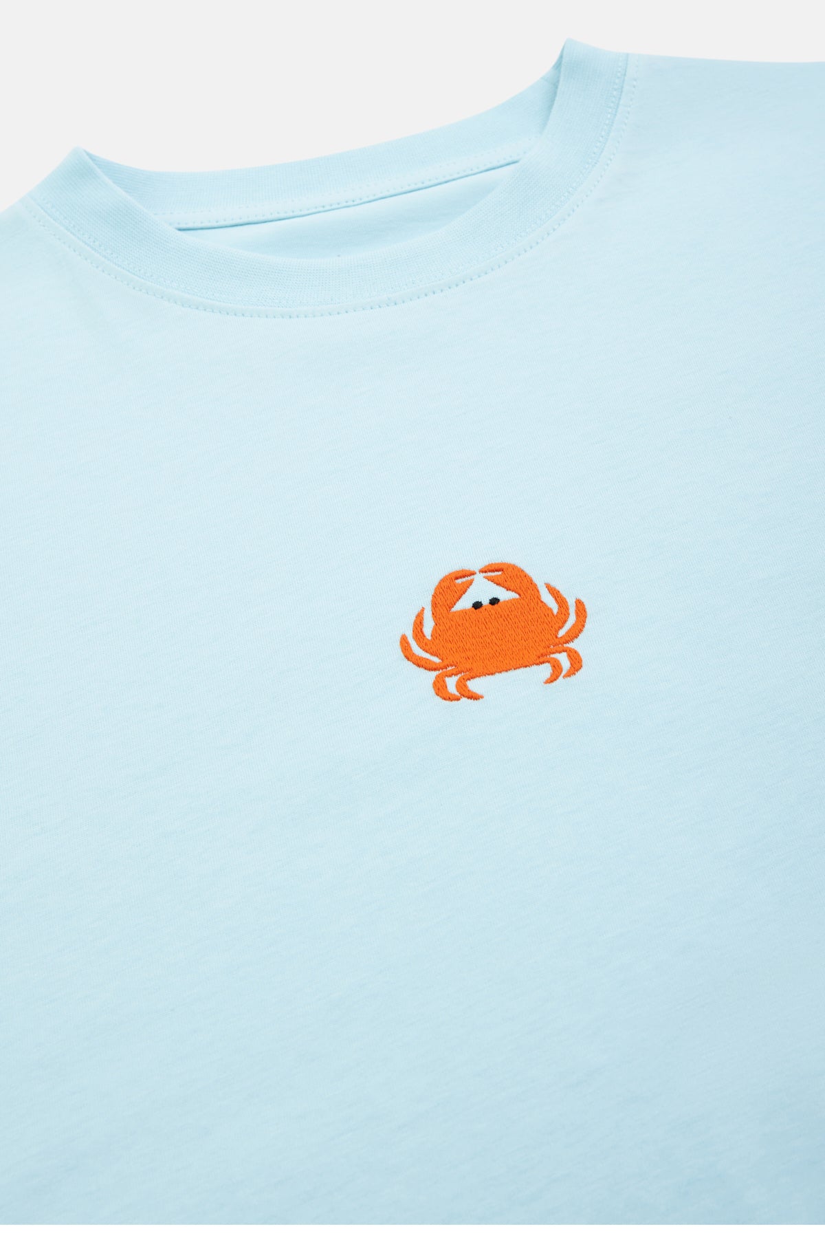 Yengeç Lightweight Crop T-Shirt - Açık Mavi