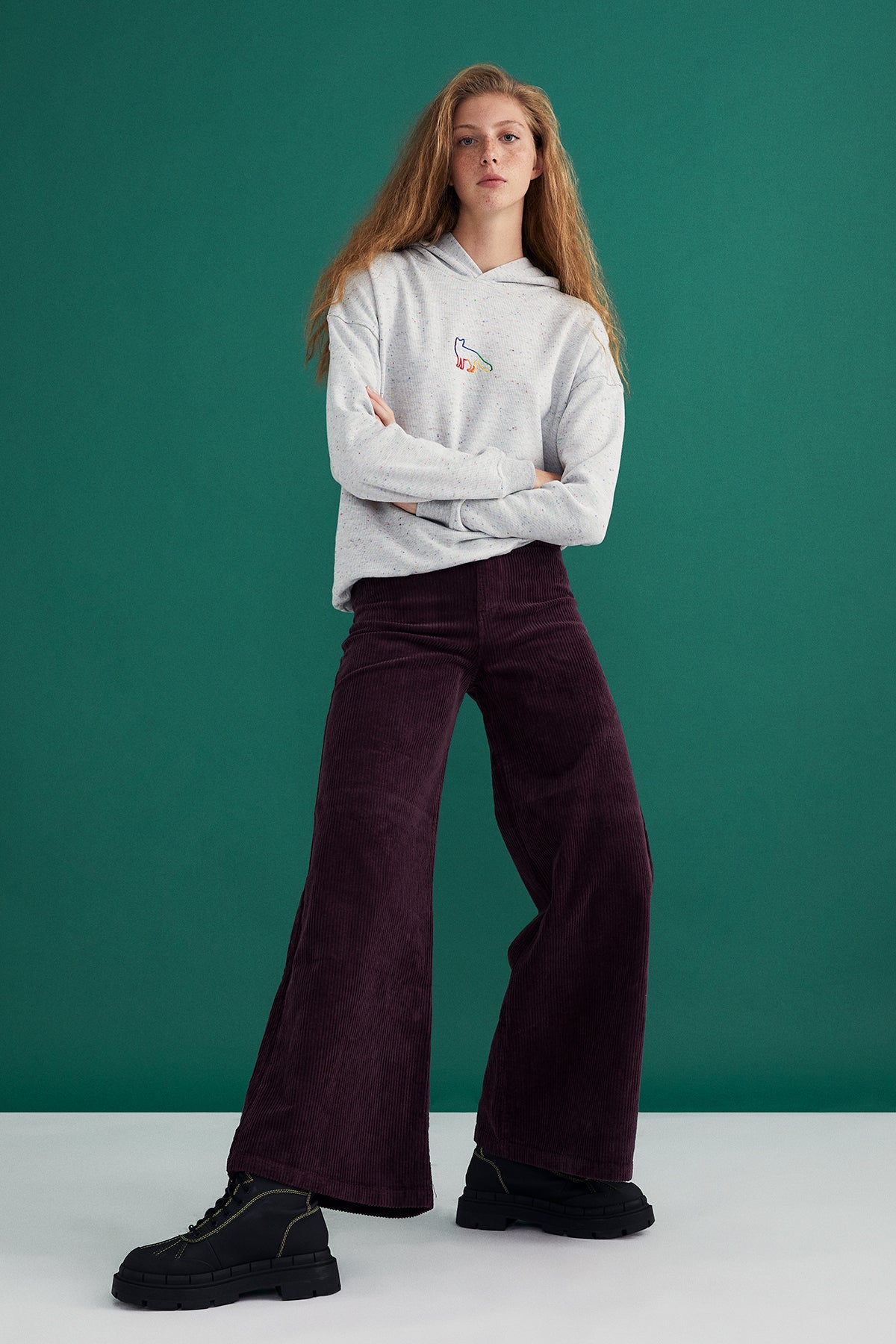 Kızıl Tilki SuperSoft Hoodie - Nopeli Rainbow
