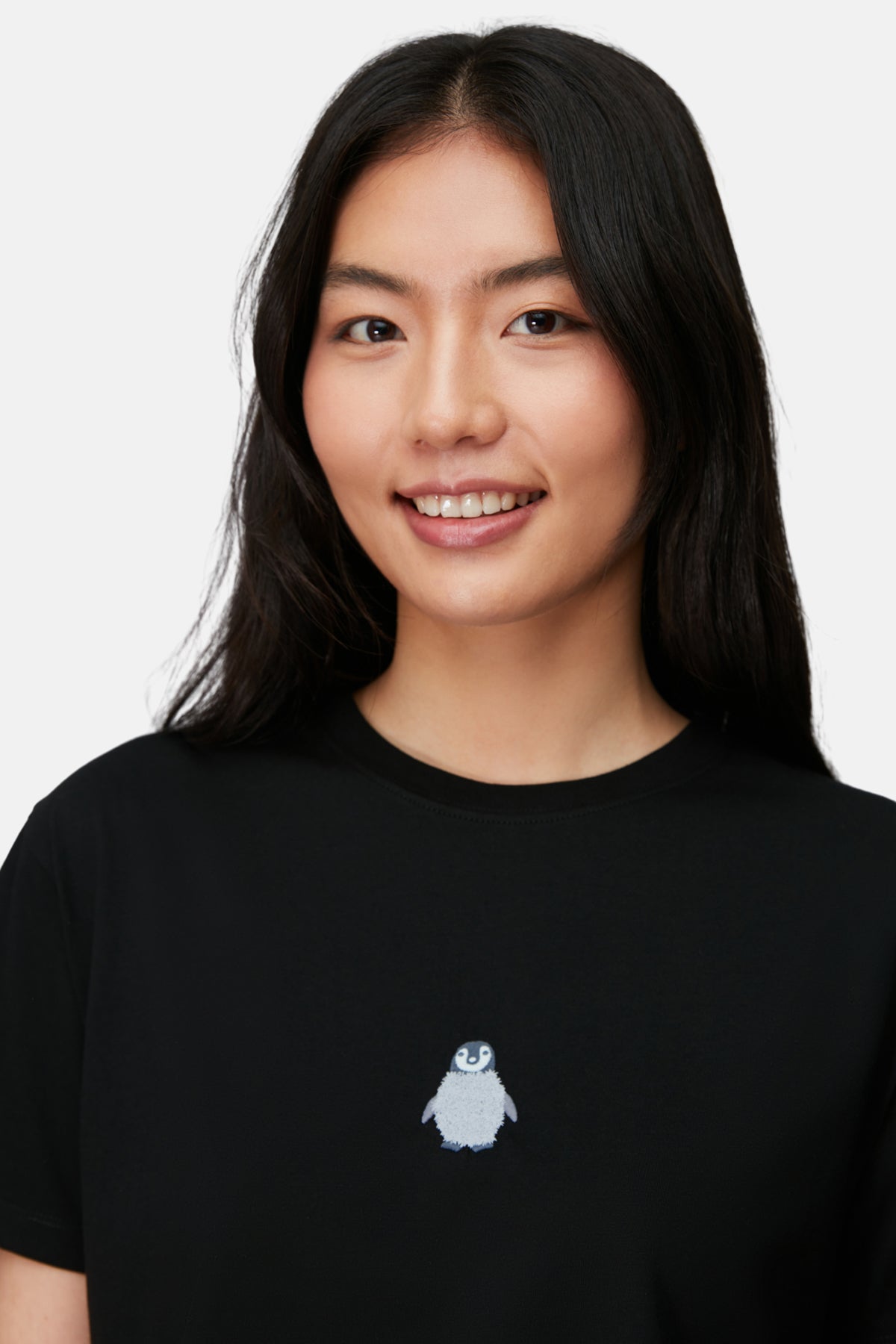 Yavru İmparator Penguen Supreme Crop T-shirt  - Siyah