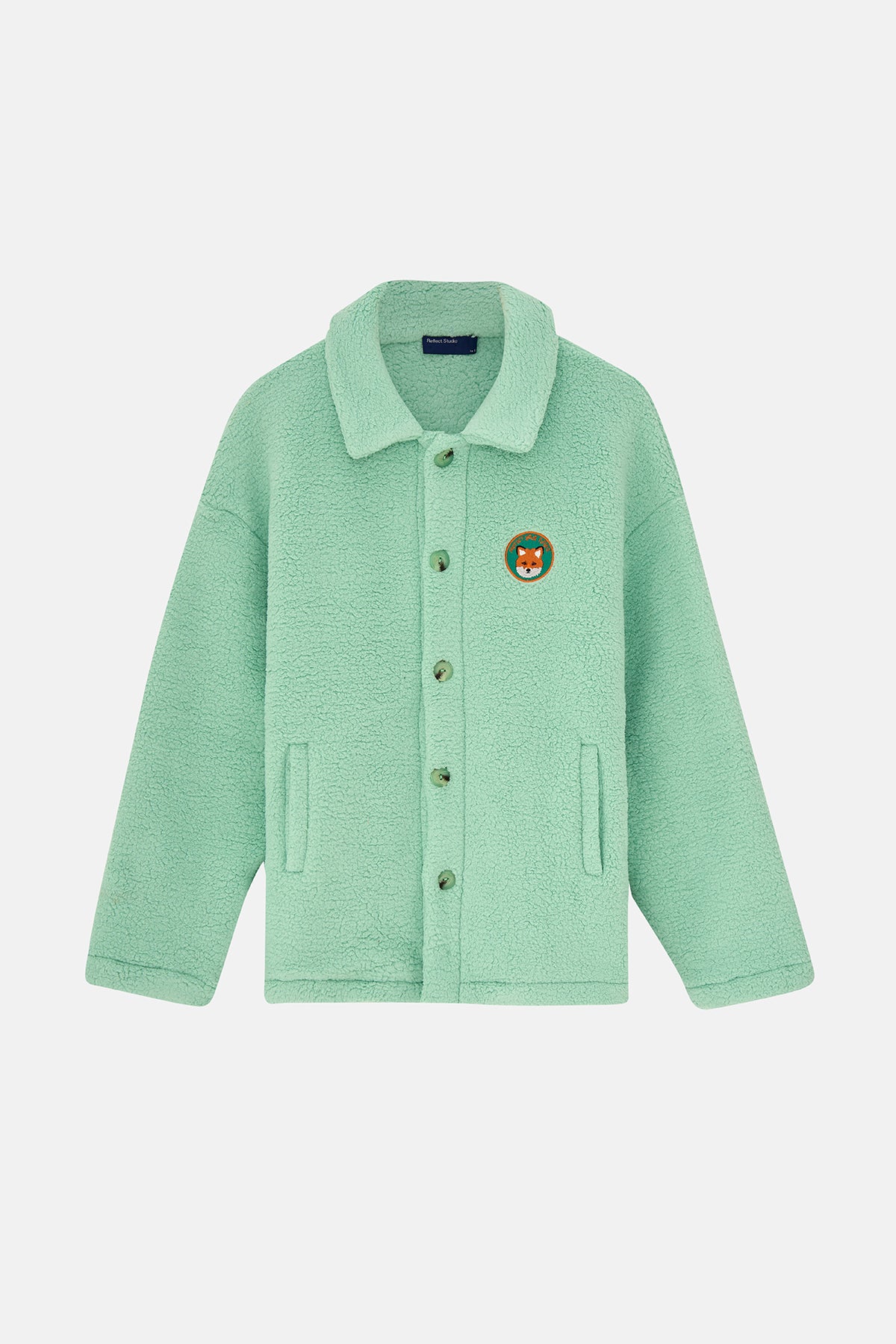Kızıl Tilki Sherpa Ceket - Mint Yeşili