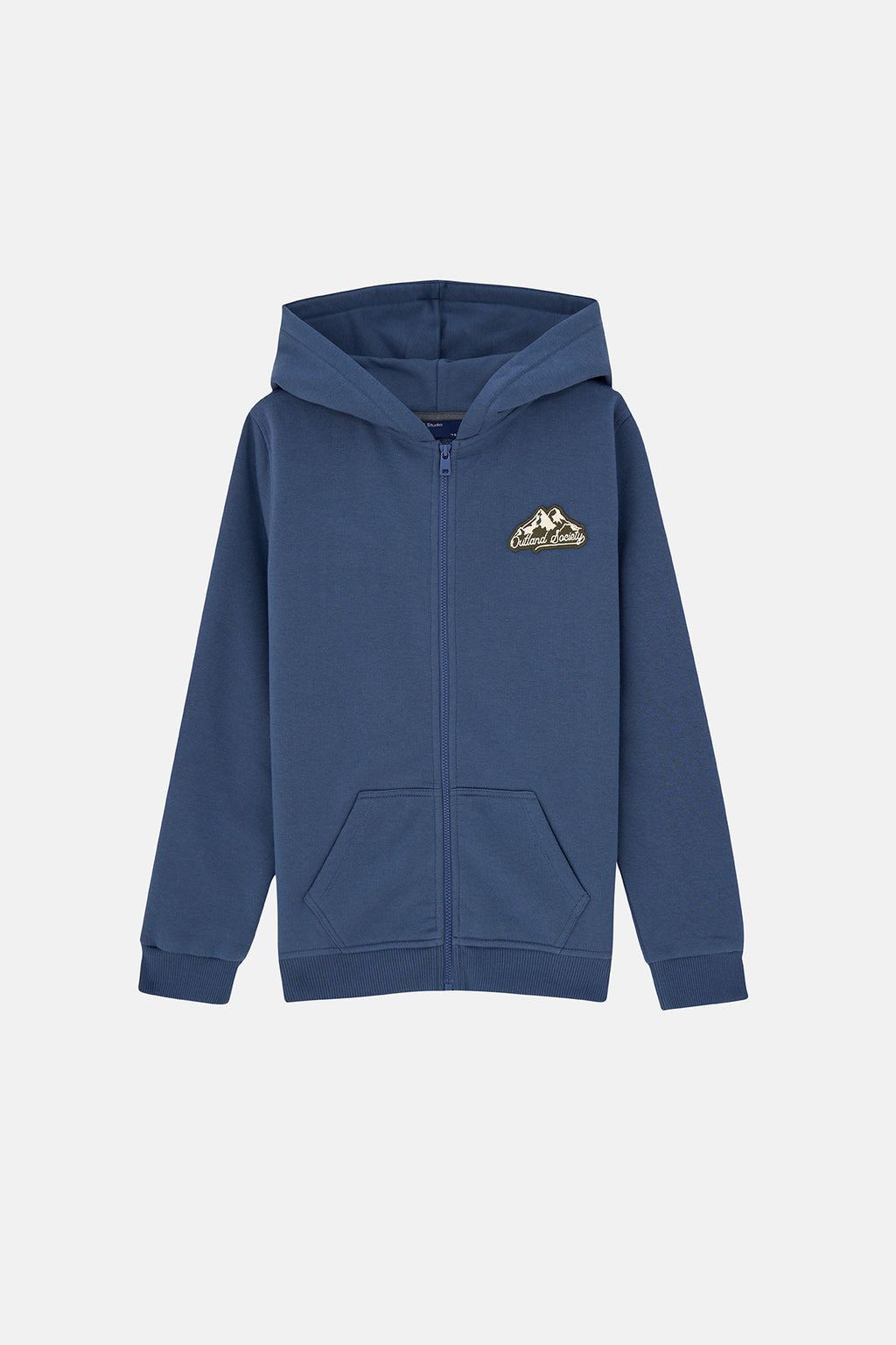 Wander Free Wolf Soft Fleece Çocuk Full Zip Hoodie - Mavi