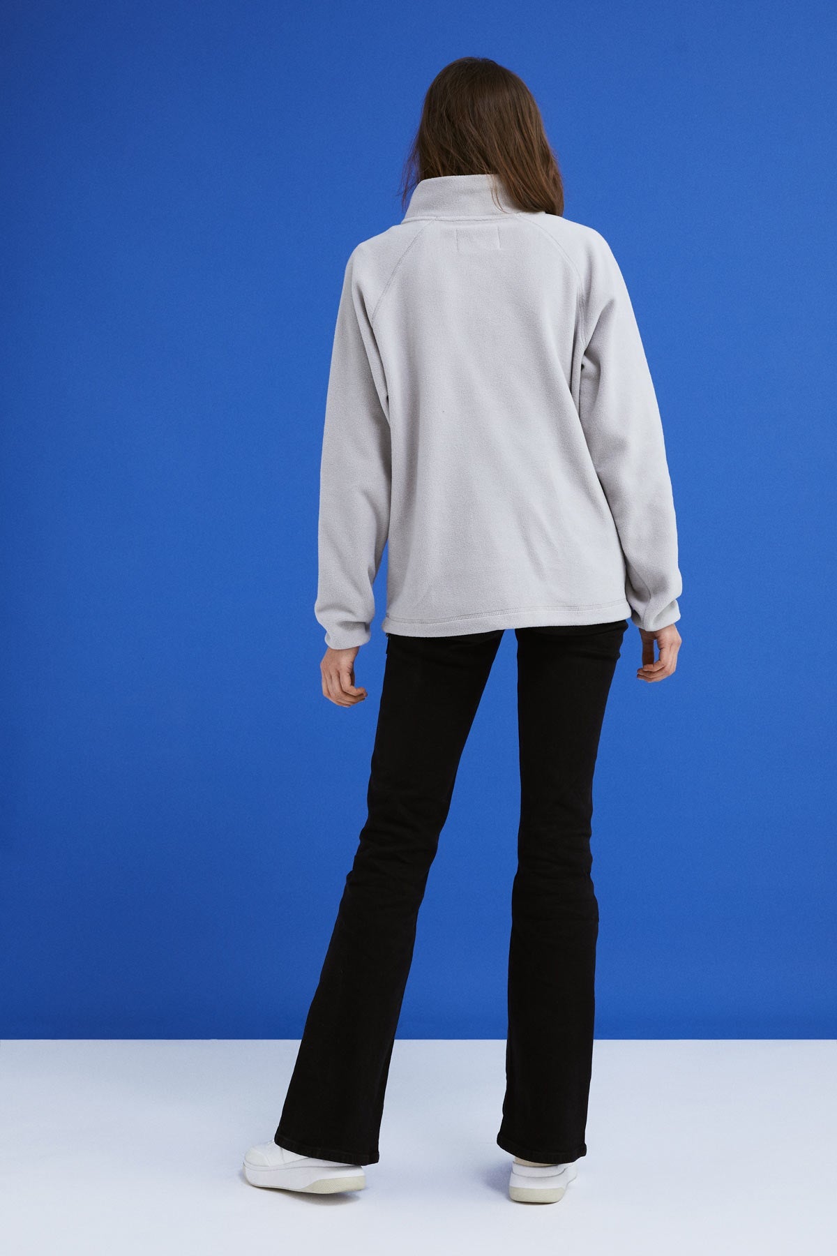 Gergedan Half-Zip Polar - Gri (D Barkodlu)