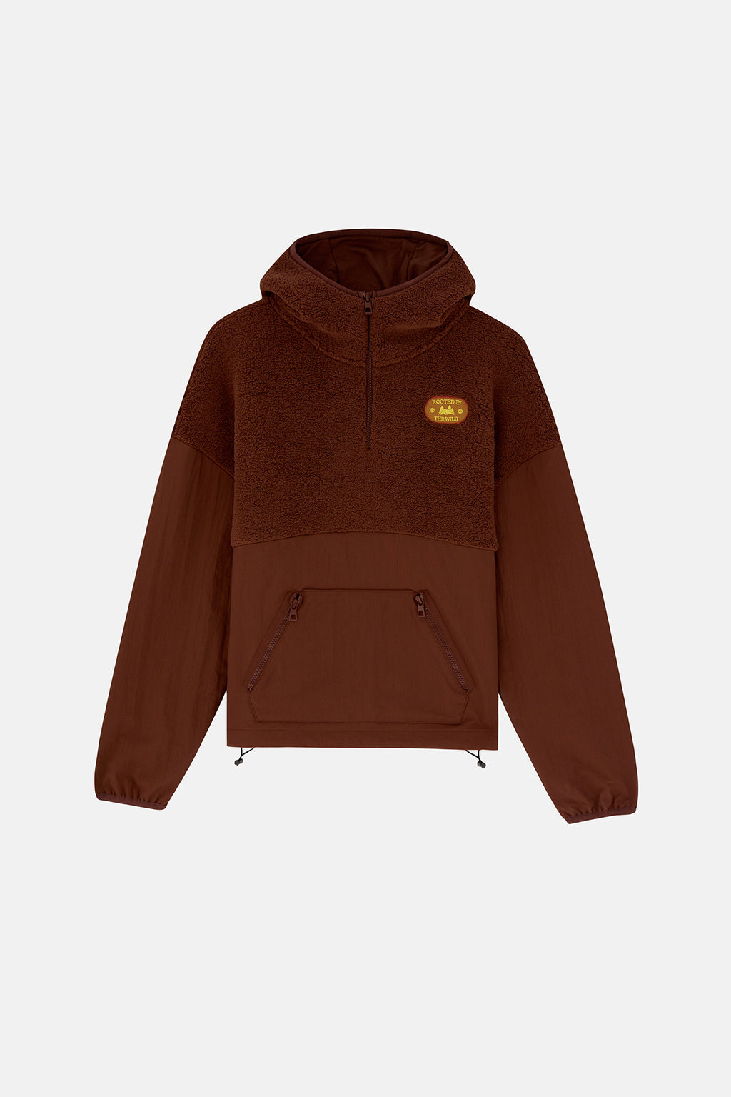 Rooted in the Wild Sherpa Ninja Hoodie - Kahverengi