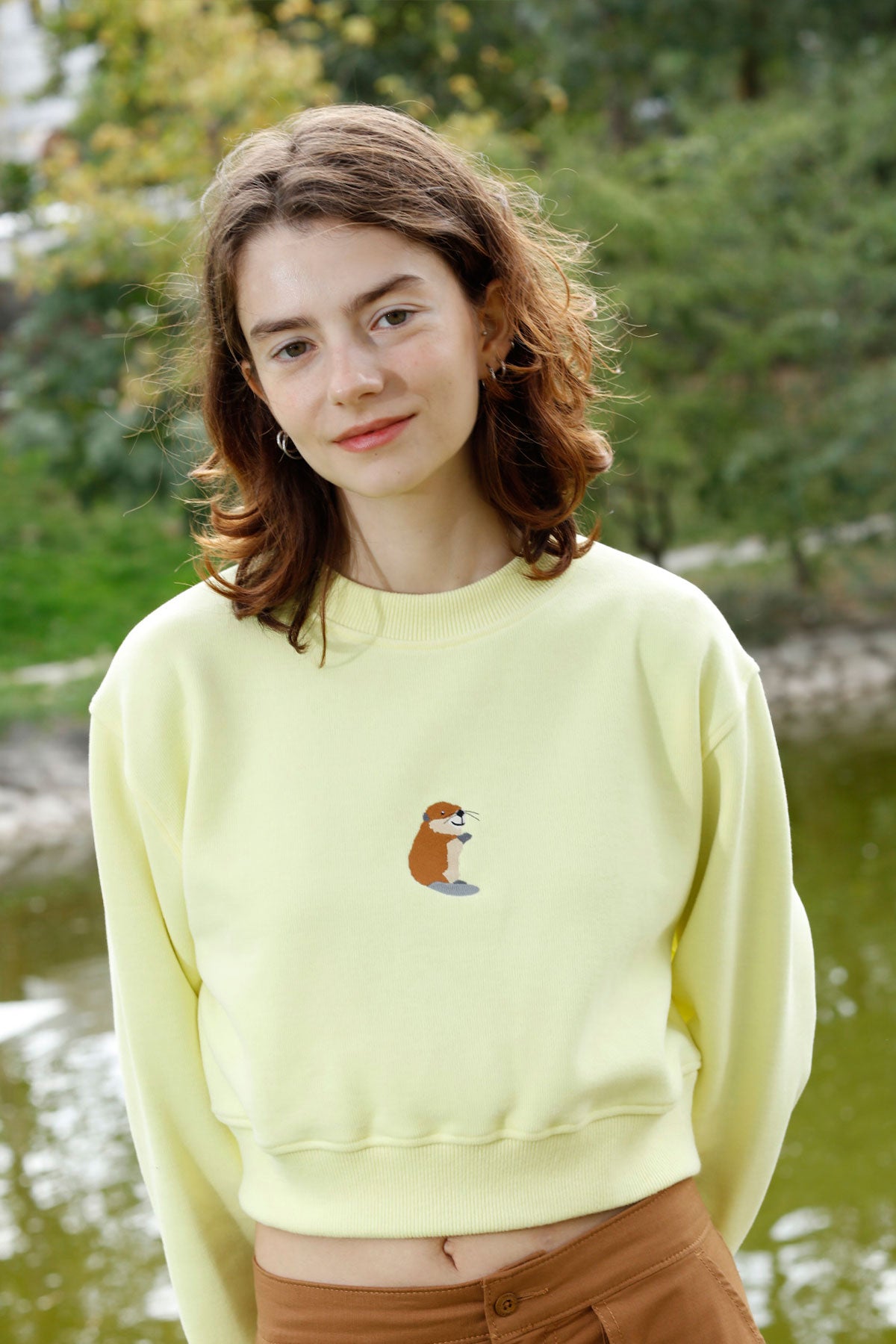 Yavru Kunduz SuperSoft Crop Sweatshirt - Sarı