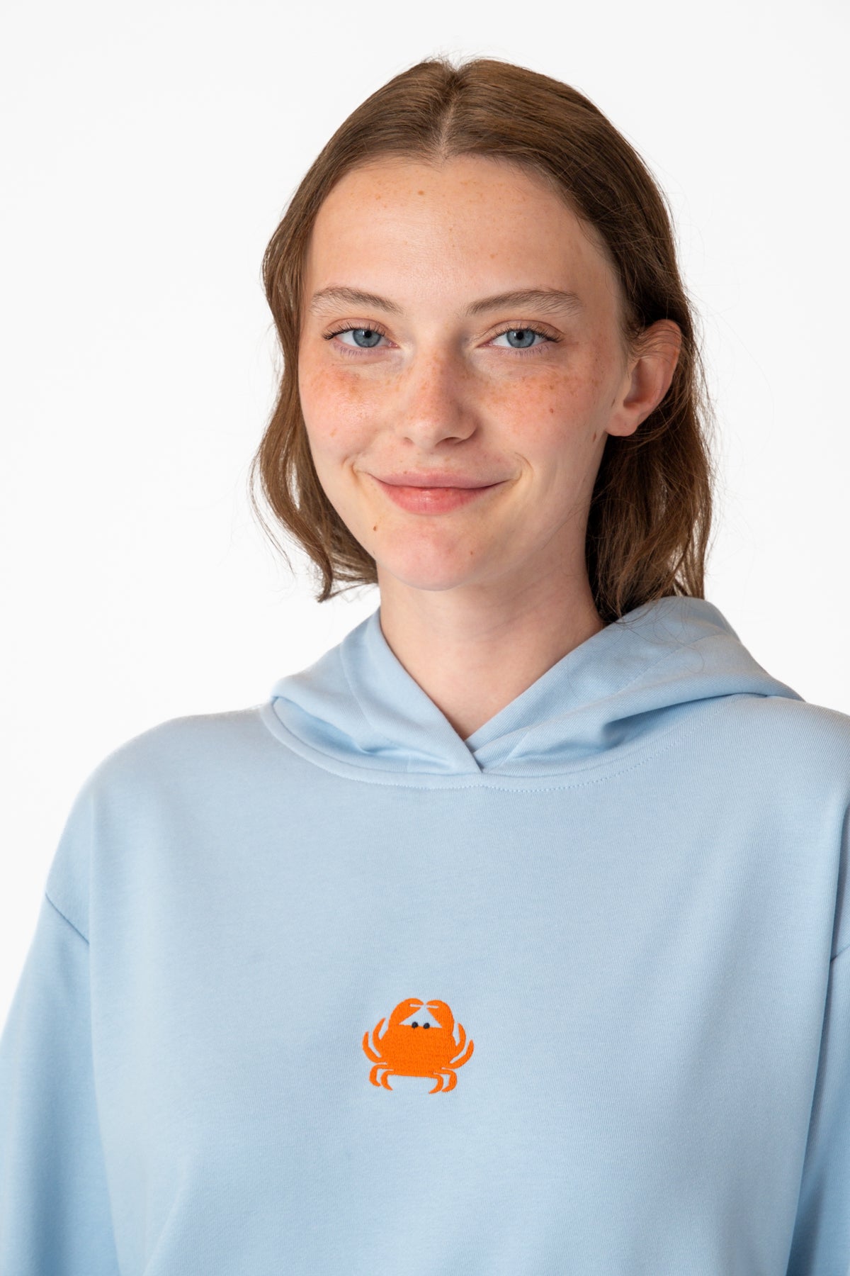 Yengeç Soft Fleece Hoodie - Bebek Mavisi