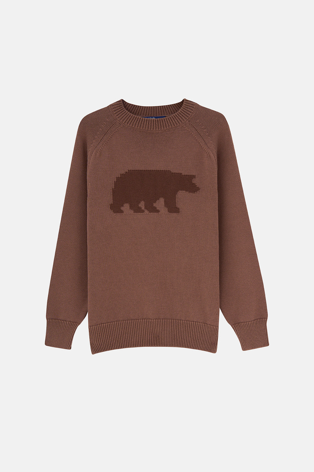 Bozayı Triko Crew Neck Sweater - Kahverengi