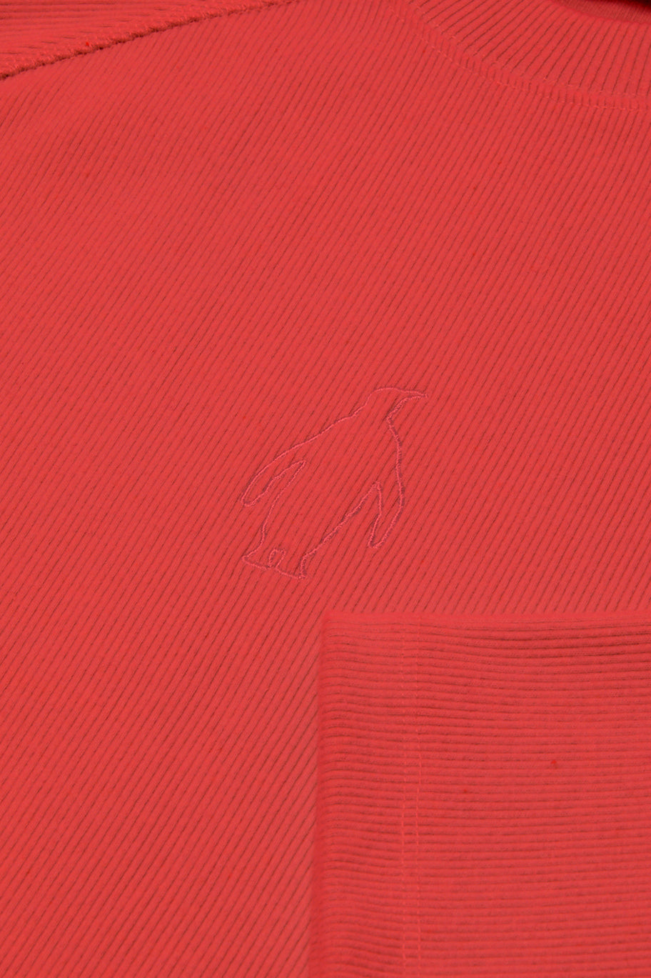 İmparator Penguen Kaşkorse Sweatshirt - Kırmızı