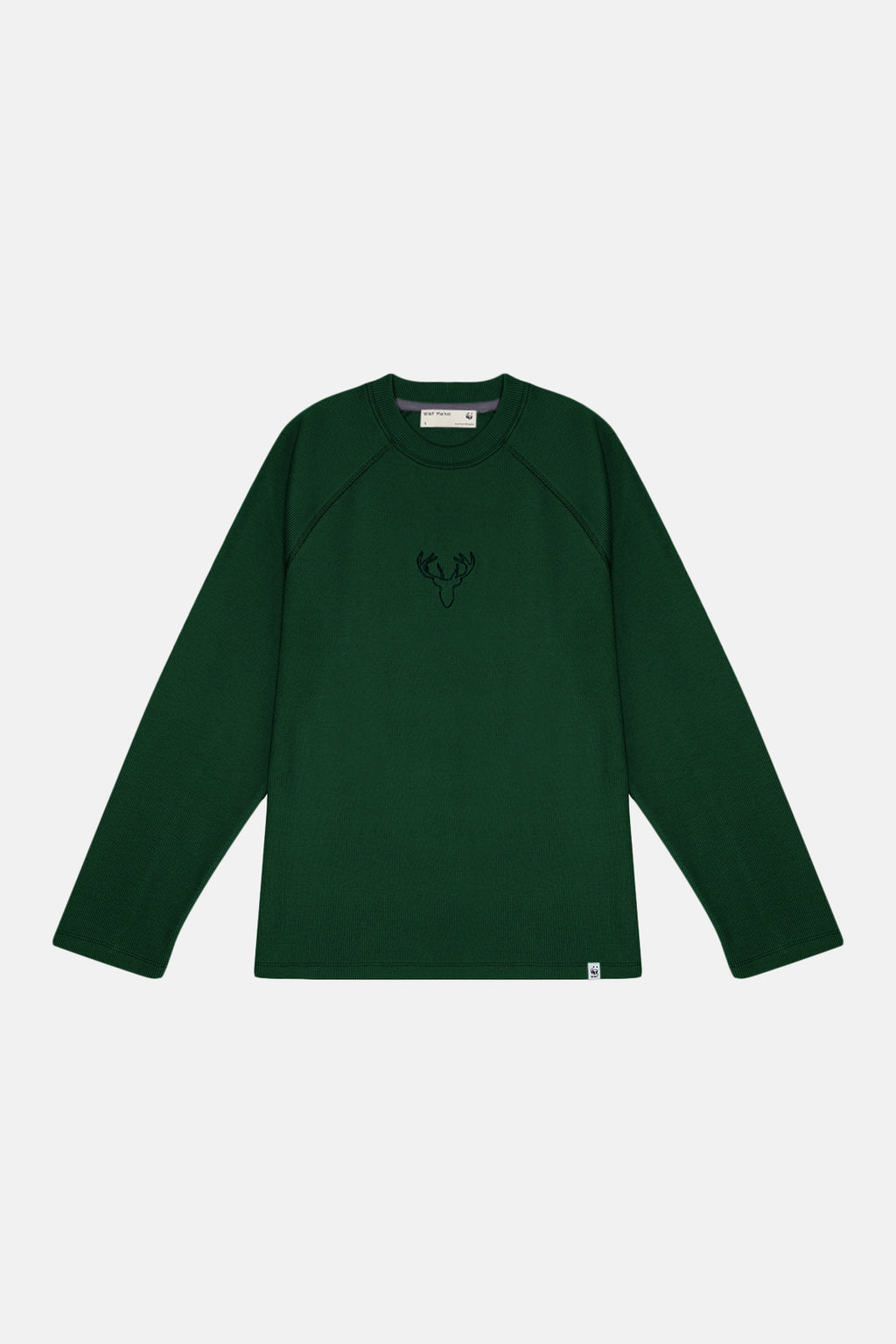 Geyik Kaşkorse Sweatshirt - Koyu Yeşil