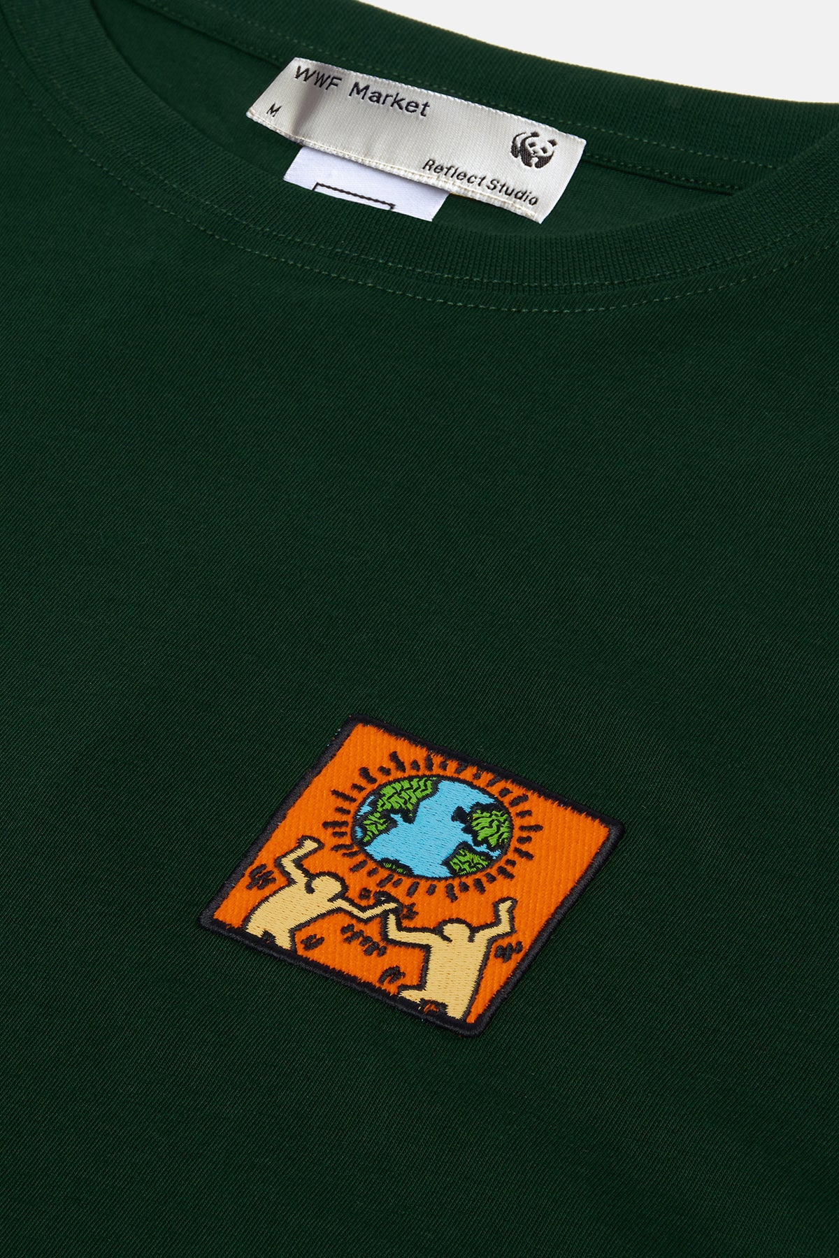 Keith Haring World Soft Light-Weight T-Shirt - Yeşil