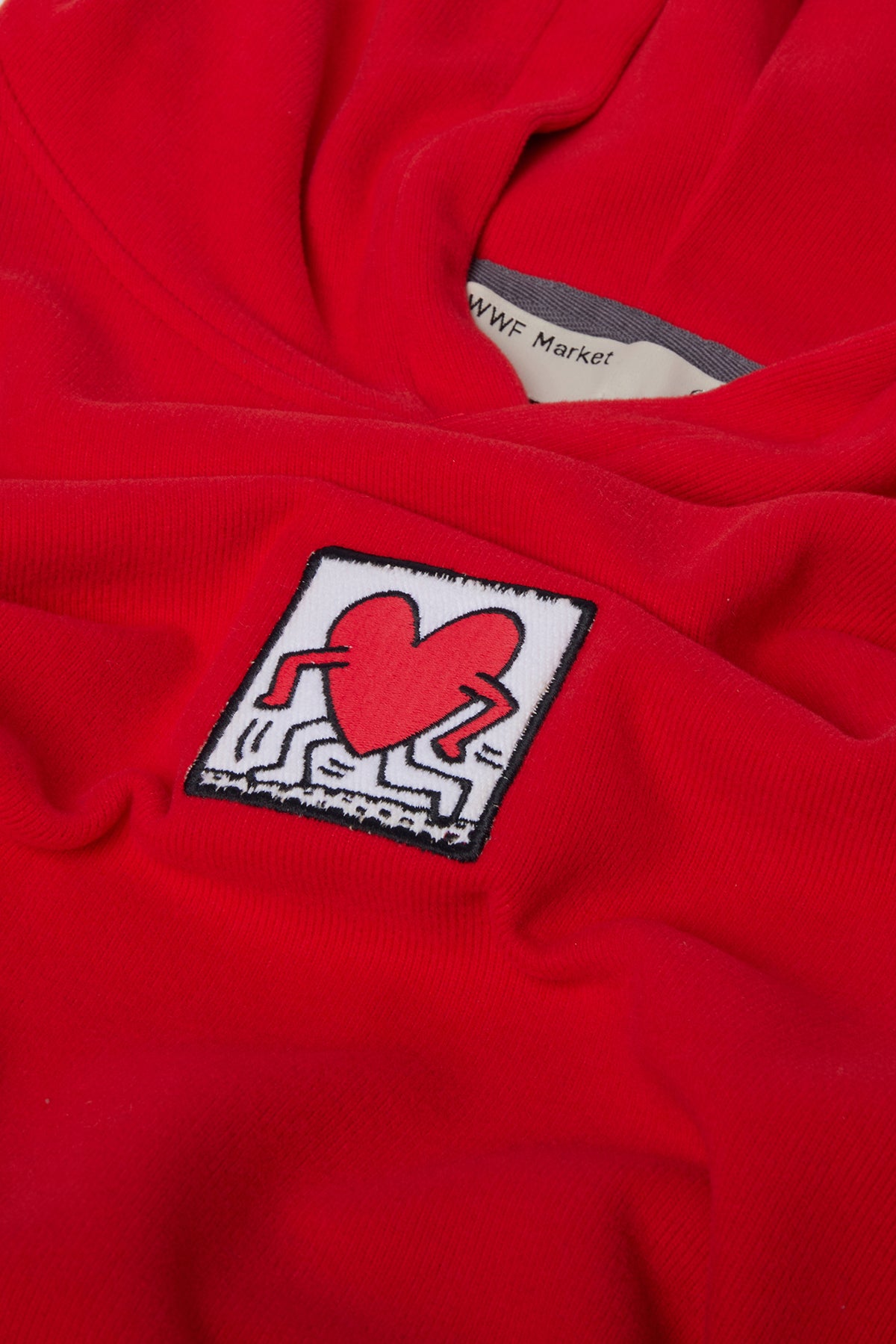 Keith Haring Love SuperSoft  Hoodie - Kırmızı