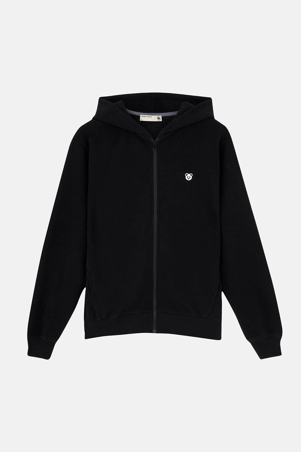 Panda SuperSoft Cepli Full-Zip Hoodie - Siyah