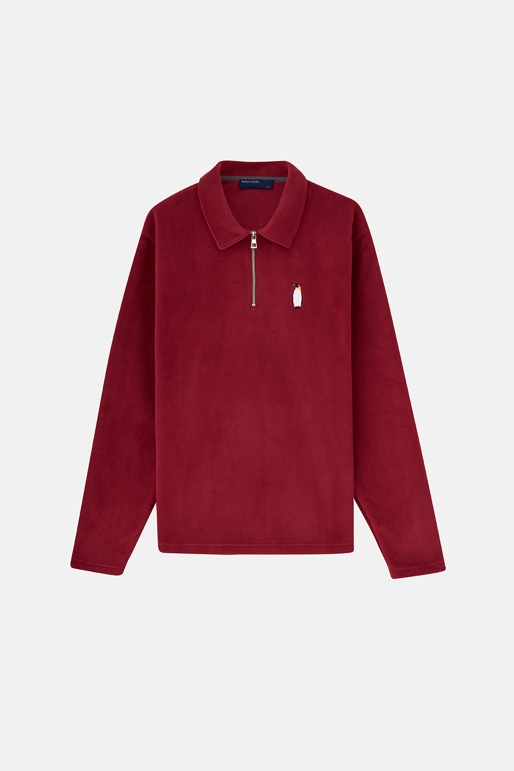 İmparator Penguen Polar Polo Yaka Sweatshirt - Bordo