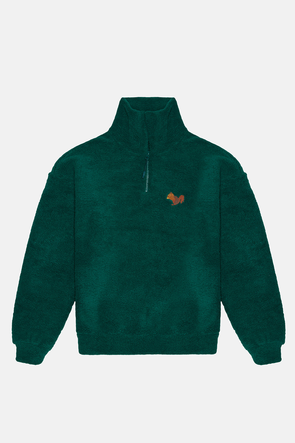 Sincap Sherpa  Quarter-Zip Sweatshirt - Nefti Yeşil