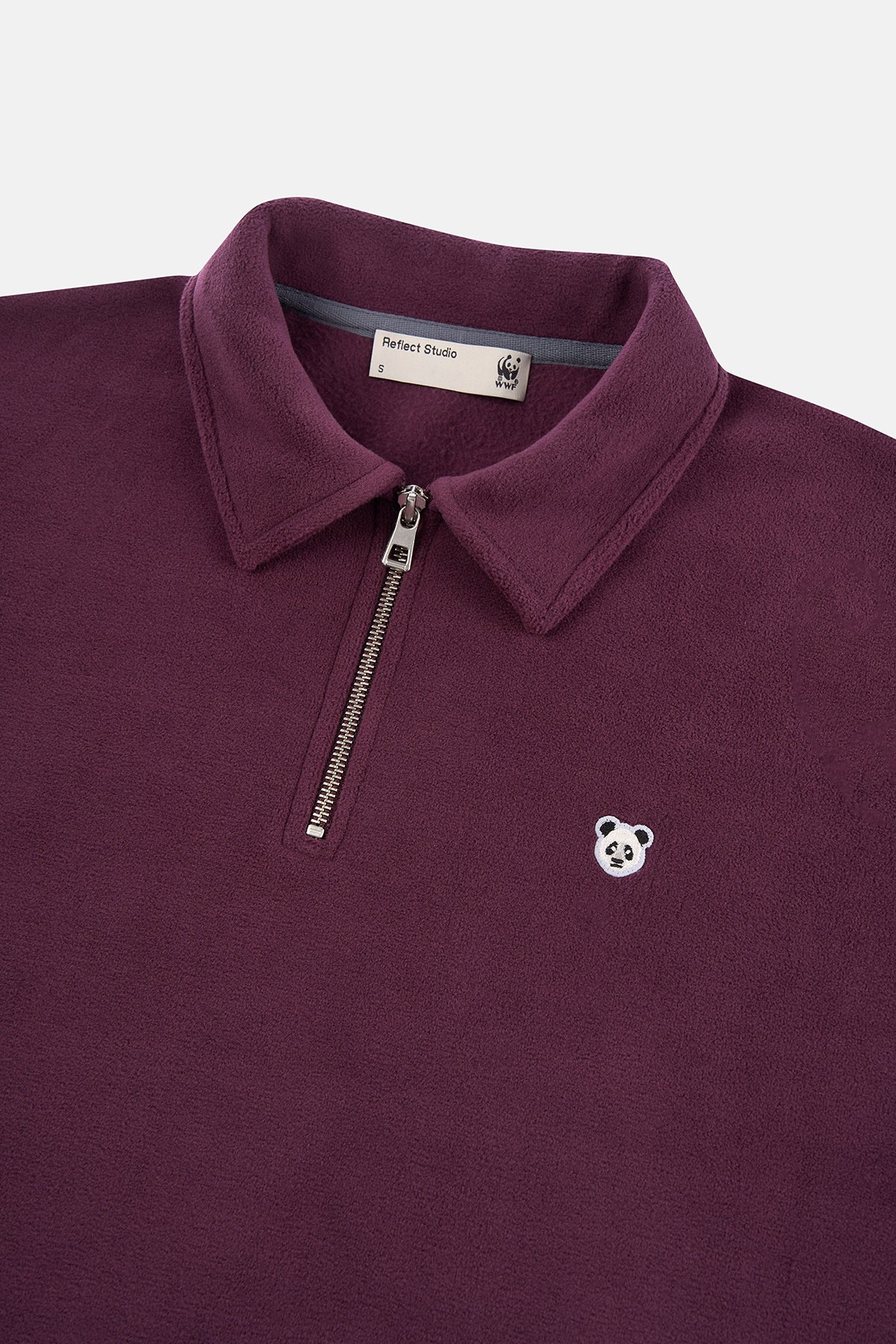 Panda Quarter-Zip Polar - Mürdüm