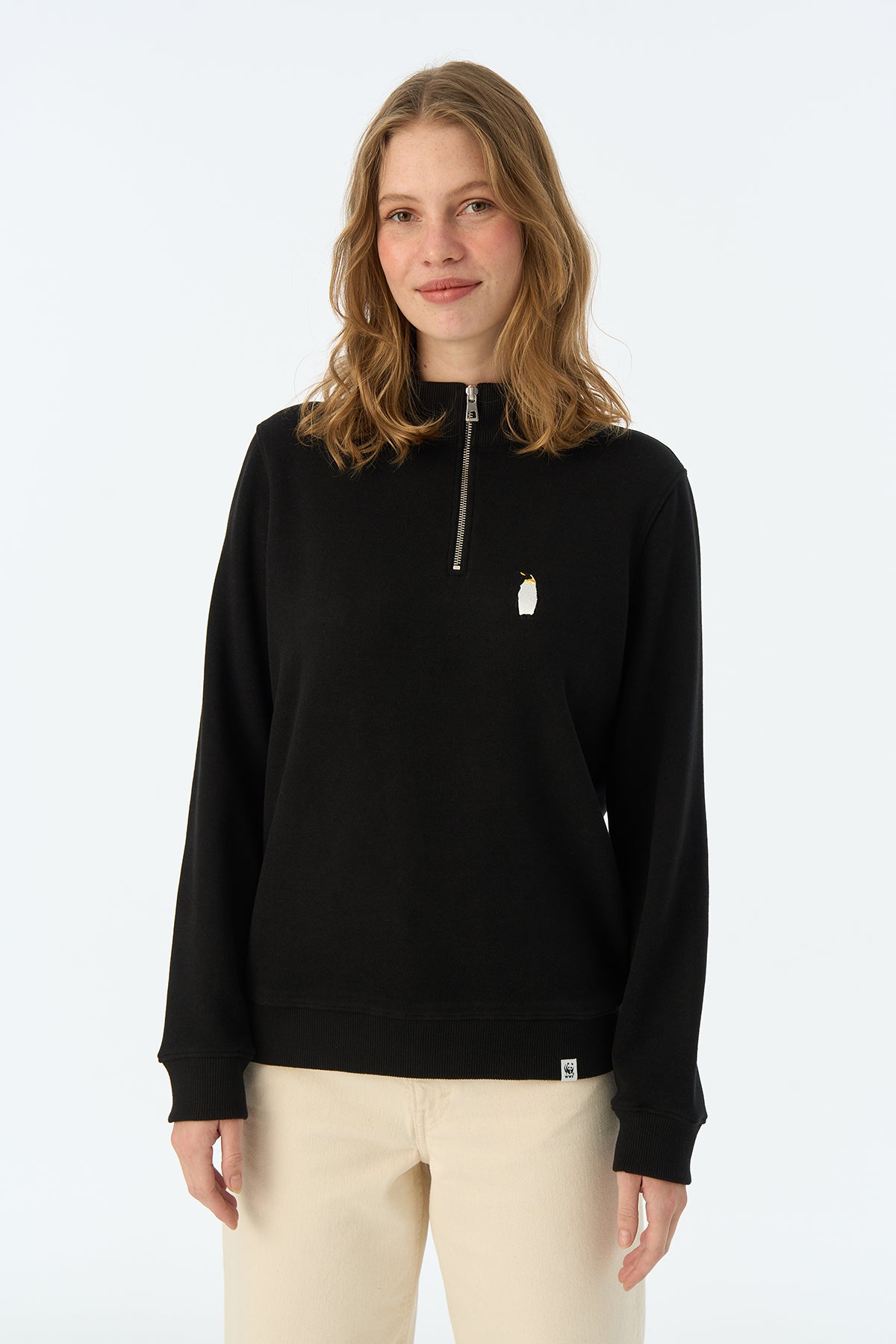 İmparator Penguen SuperSoft Quarter-Zip Sweatshirt - Siyah