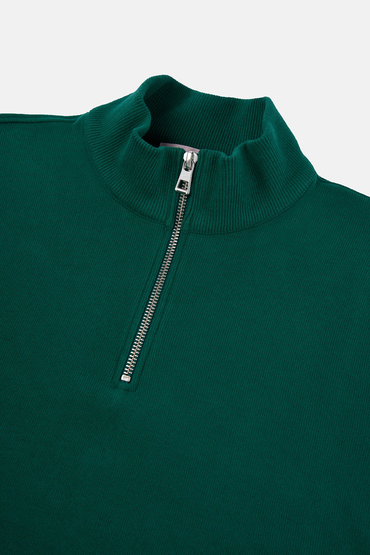 Basic SuperSoft Quarter-Zip Sweatshirt - Nefti Yeşil