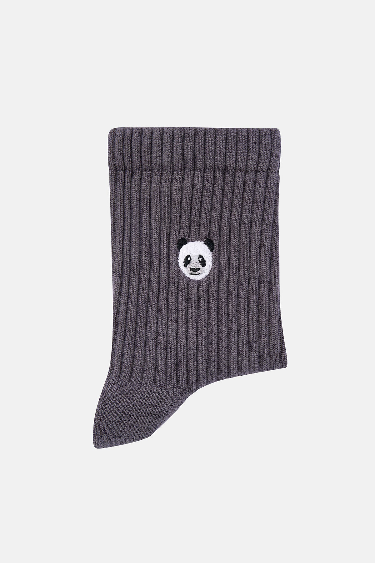 Panda Havlu Çorap - Gri