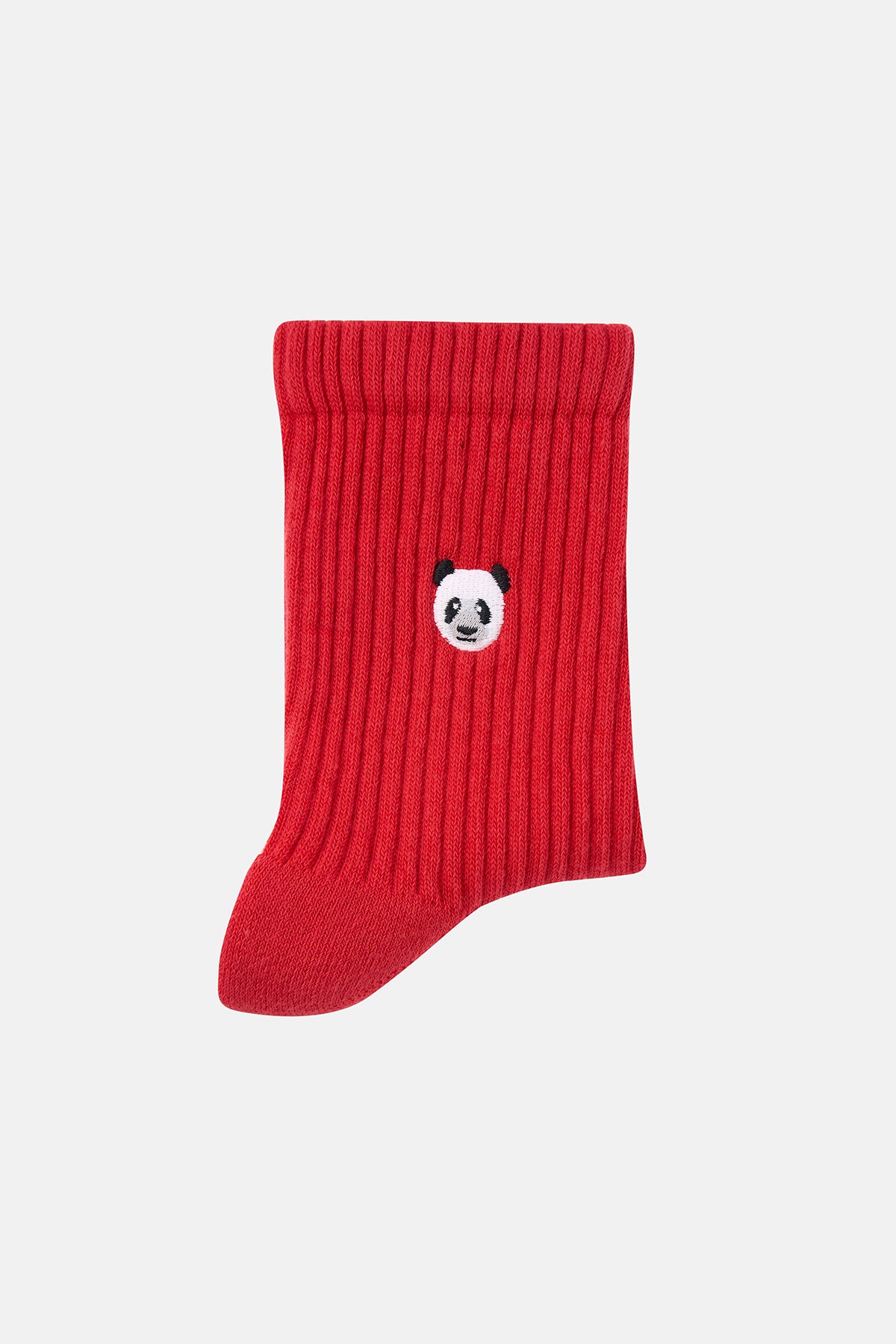 Panda Havlu Çorap - Kırmızı