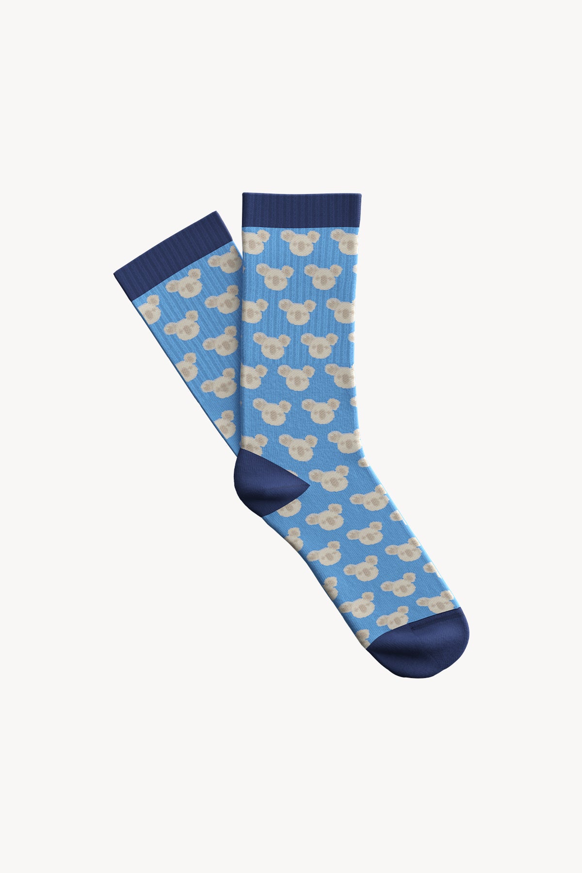 Koala Desenli Çorap - Mavi