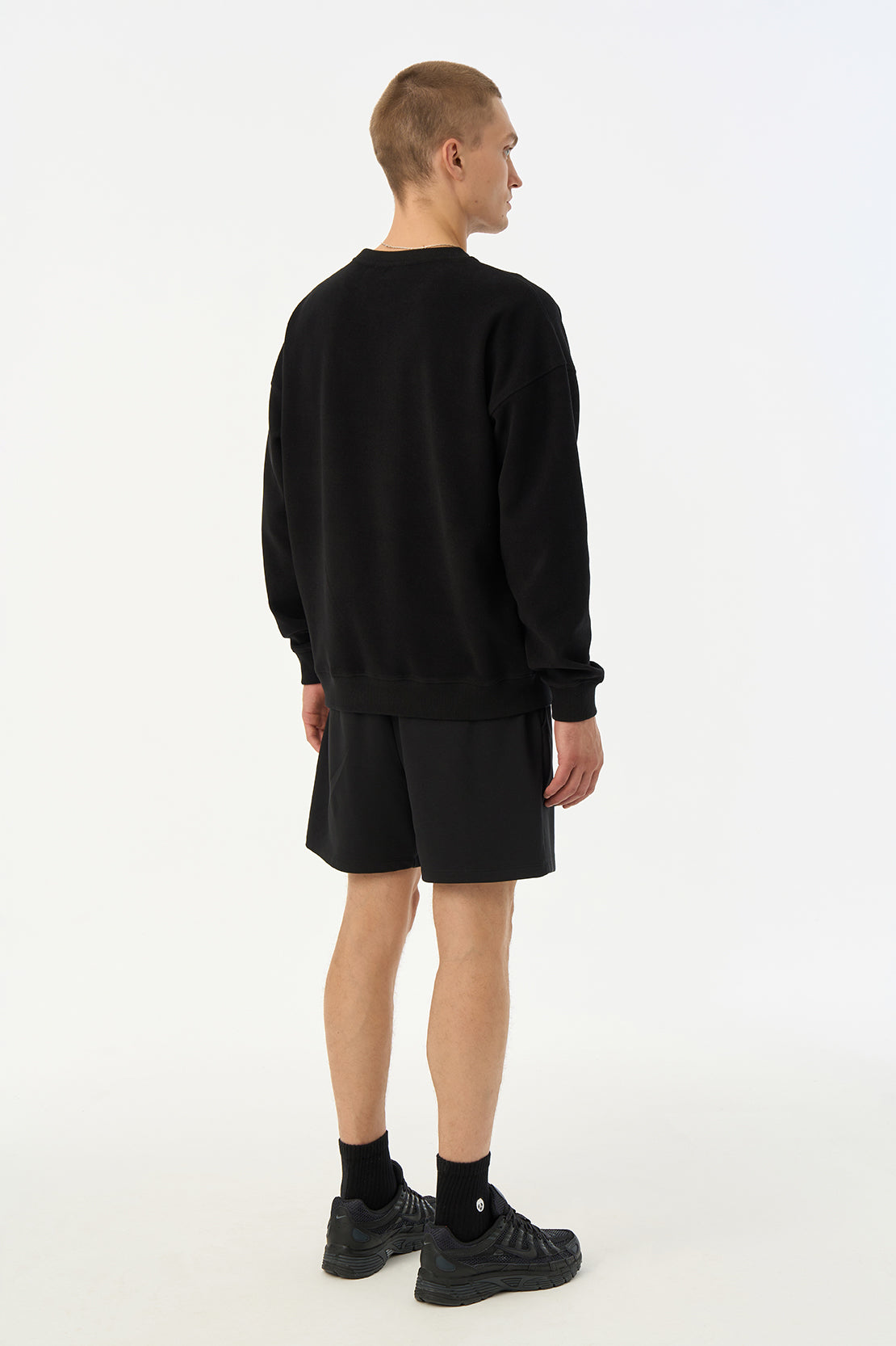 Panda Soft Fleece Erkek Şort - Siyah