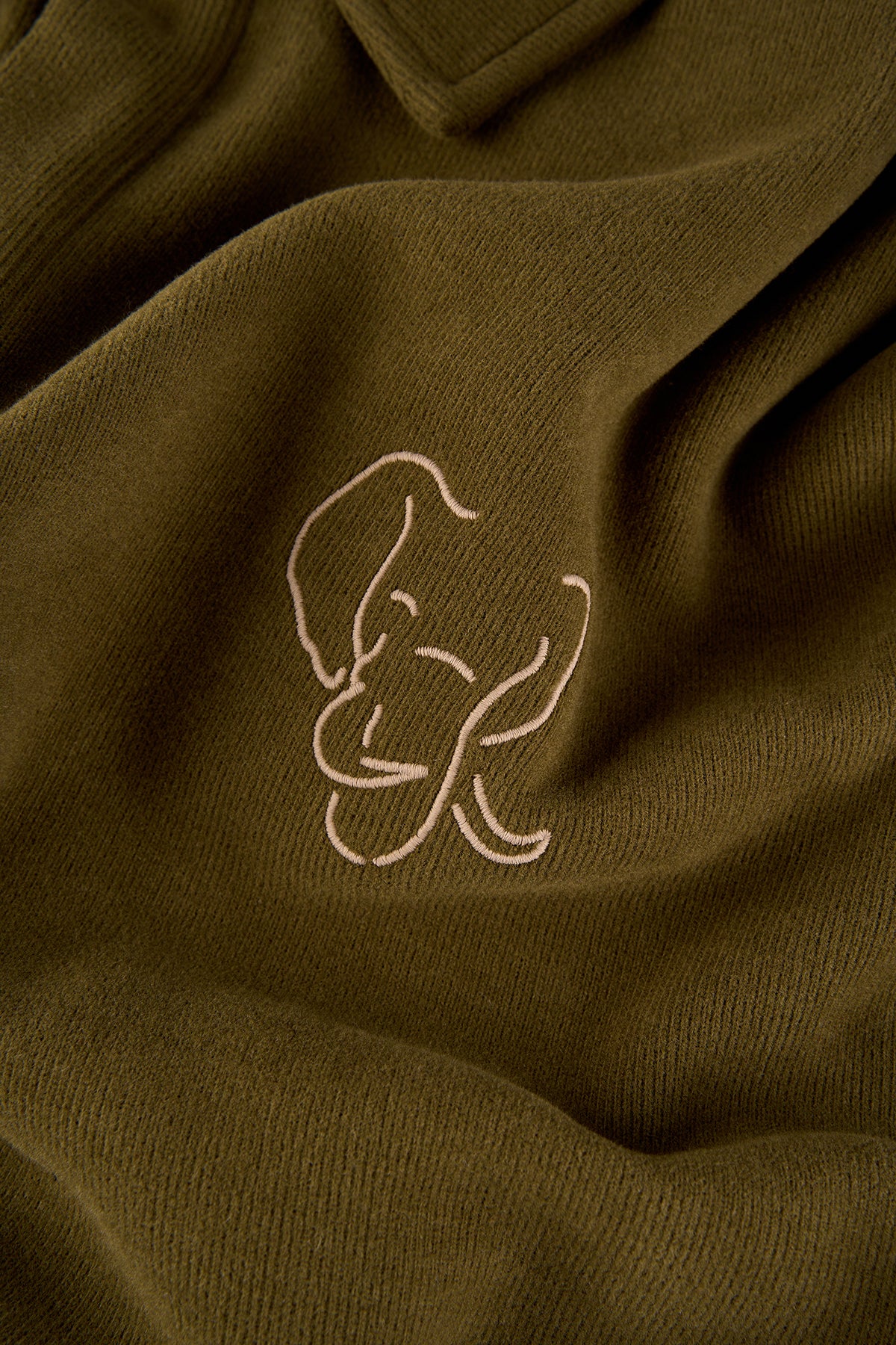 Fil SuperSoft Oversize Polo Yaka Sweatshirt - Haki