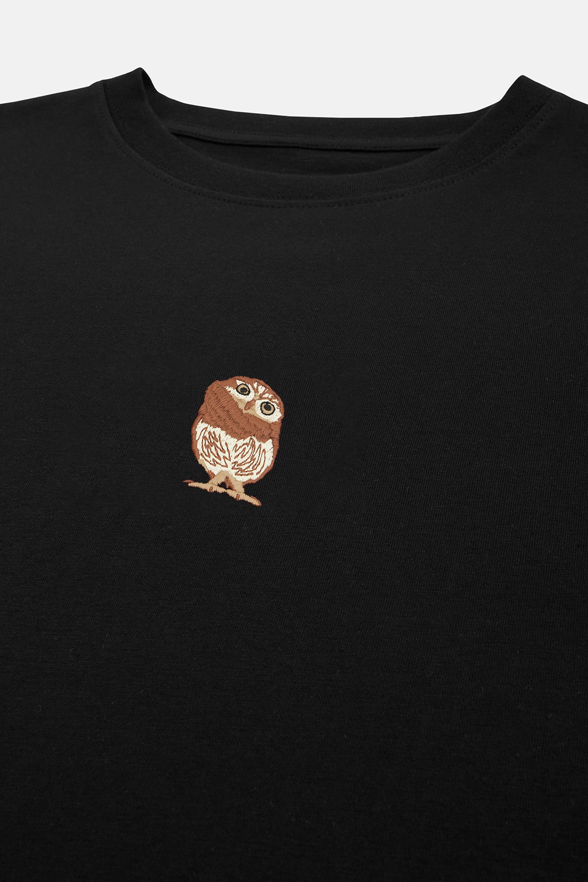 Cin Baykuşu Soft T-Shirt - Siyah