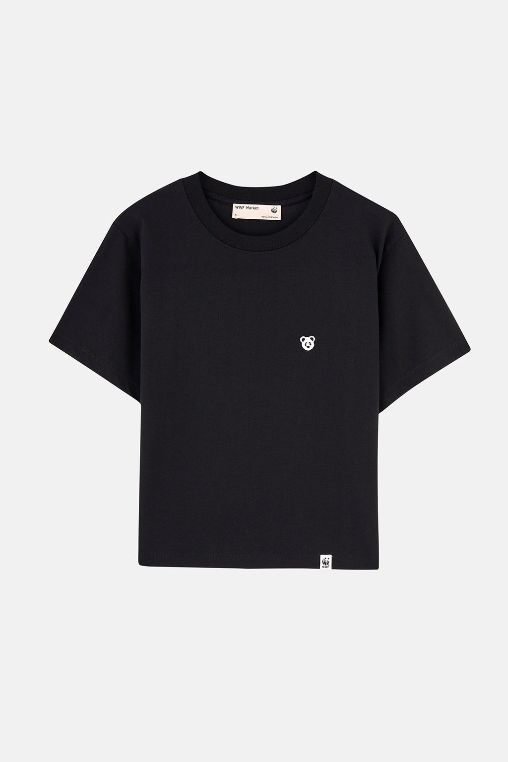 Panda Lightweight Kadın T-Shirt - Siyah