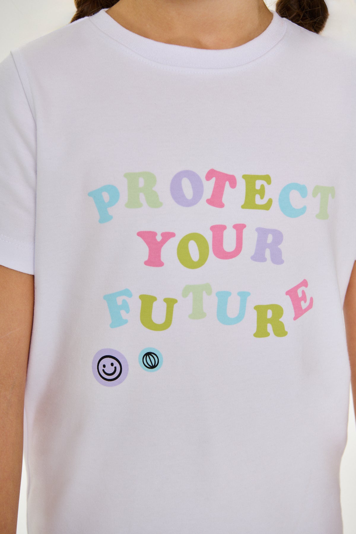 Protect Your Future Premium Çocuk T-Shirt - Beyaz