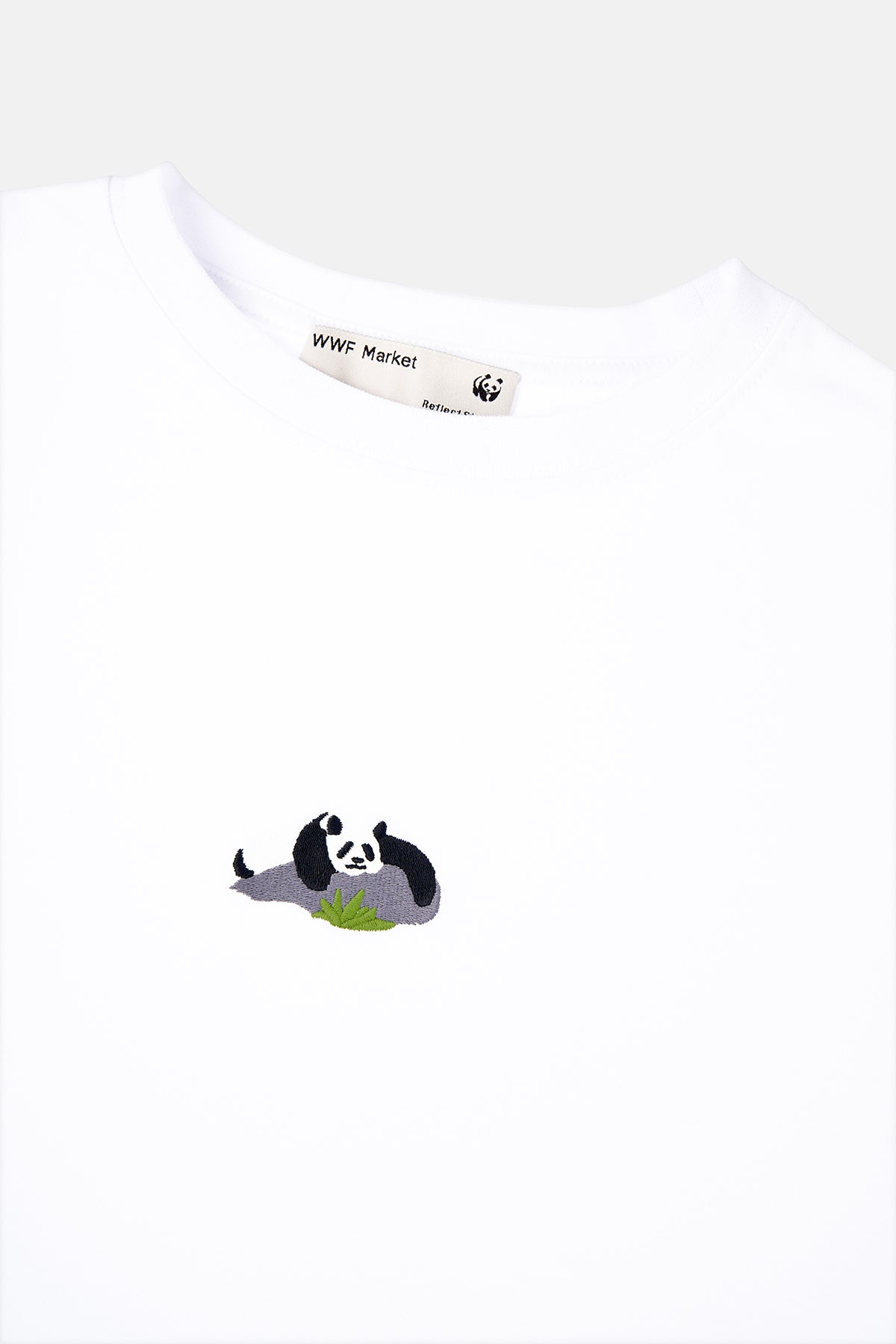 Giant Panda Supreme Crop T-shirt  - Beyaz